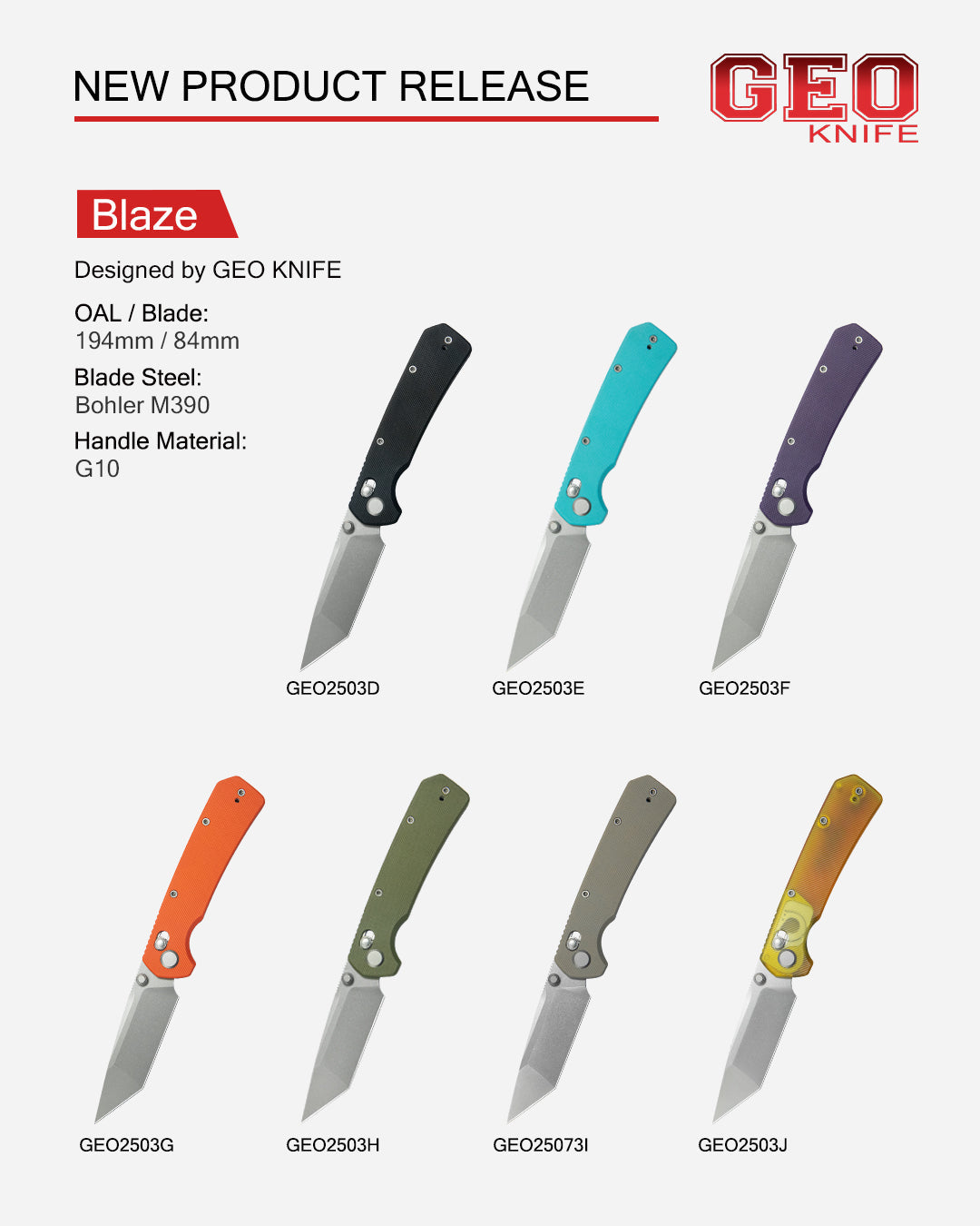 New Arrival: Blaze – Our All-New M390 EDC Folding Knife