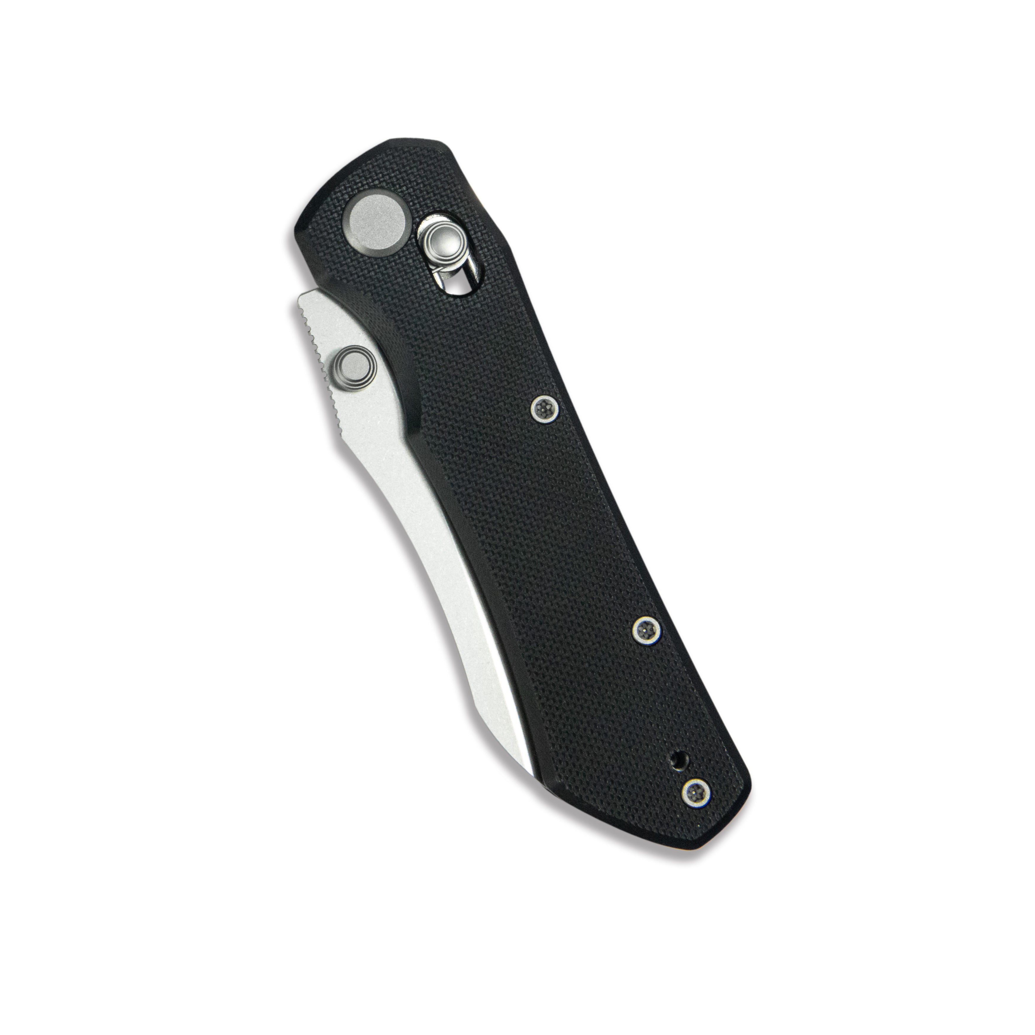 GEO Knife Komodo Crossbar lock Folding Knife Black G10 Handle 3.1" Stonewash Bohler M390 Blade GEO2509E