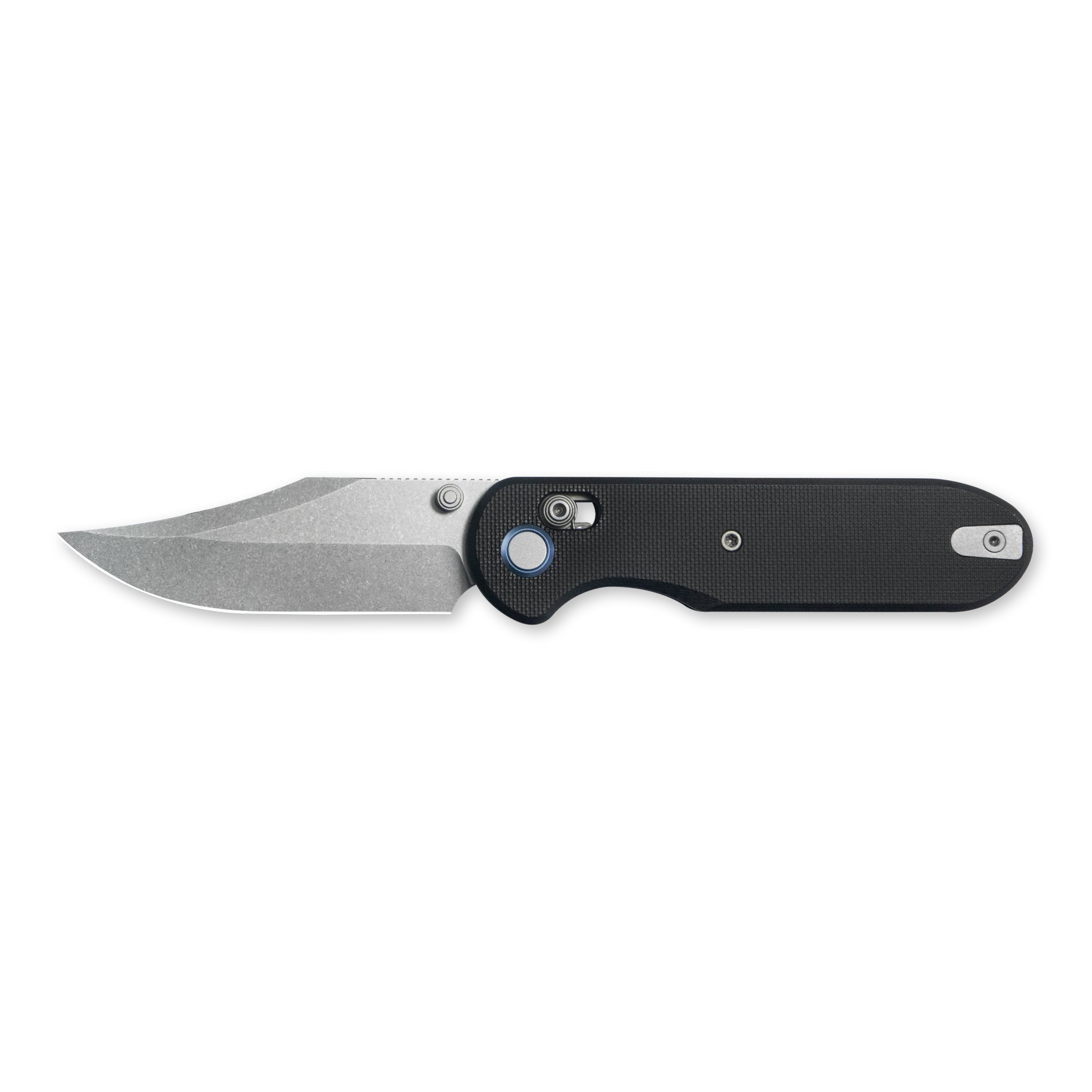 GEO Knife Ethereal Cutter Crossbar lock Folding Knife Black G10 Handle 3.0" Stonewash Bohler M390 Blade GEO2401F