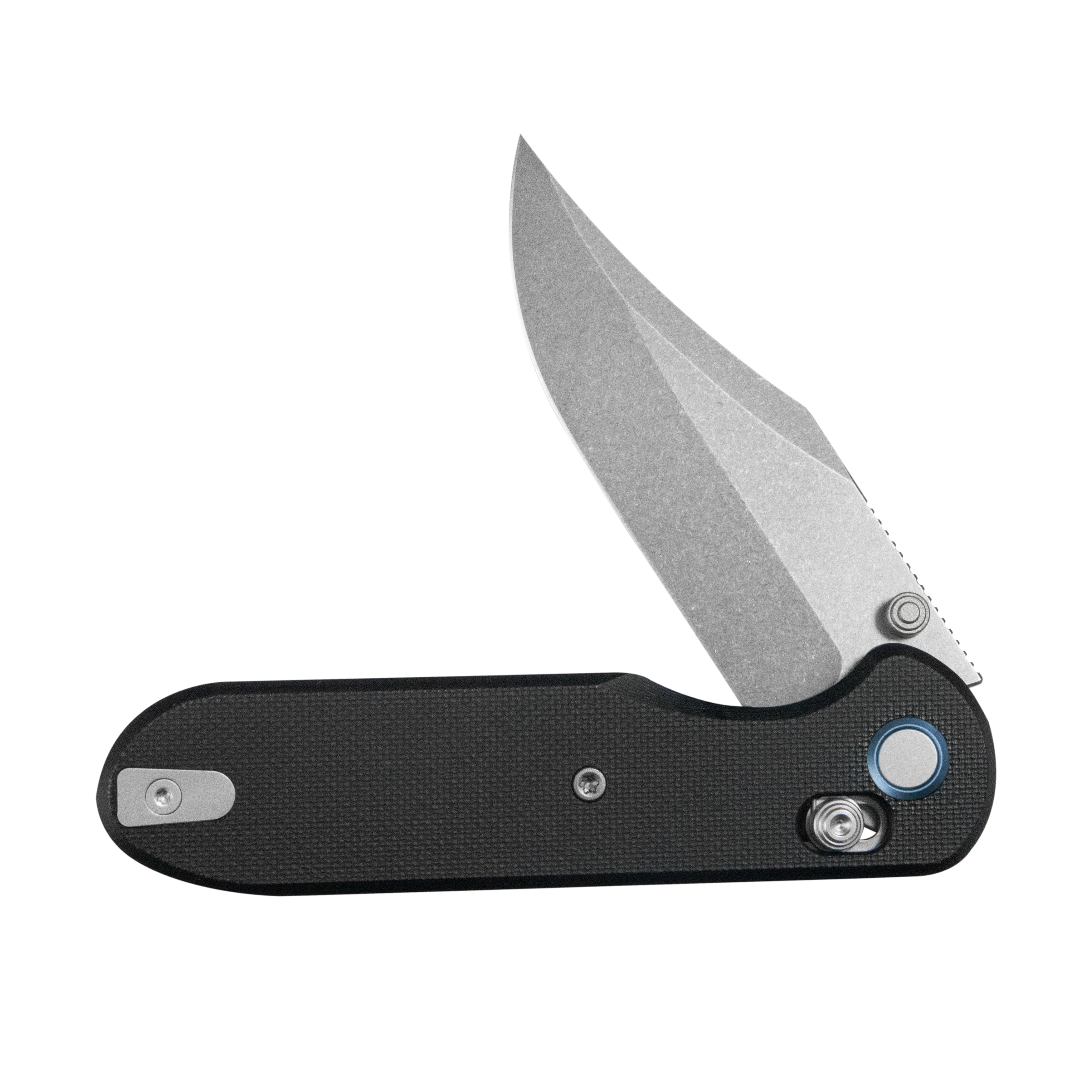 GEO Knife Ethereal Cutter Crossbar lock Folding Knife Black G10 Handle 3.0" Stonewash Bohler M390 Blade GEO2401F