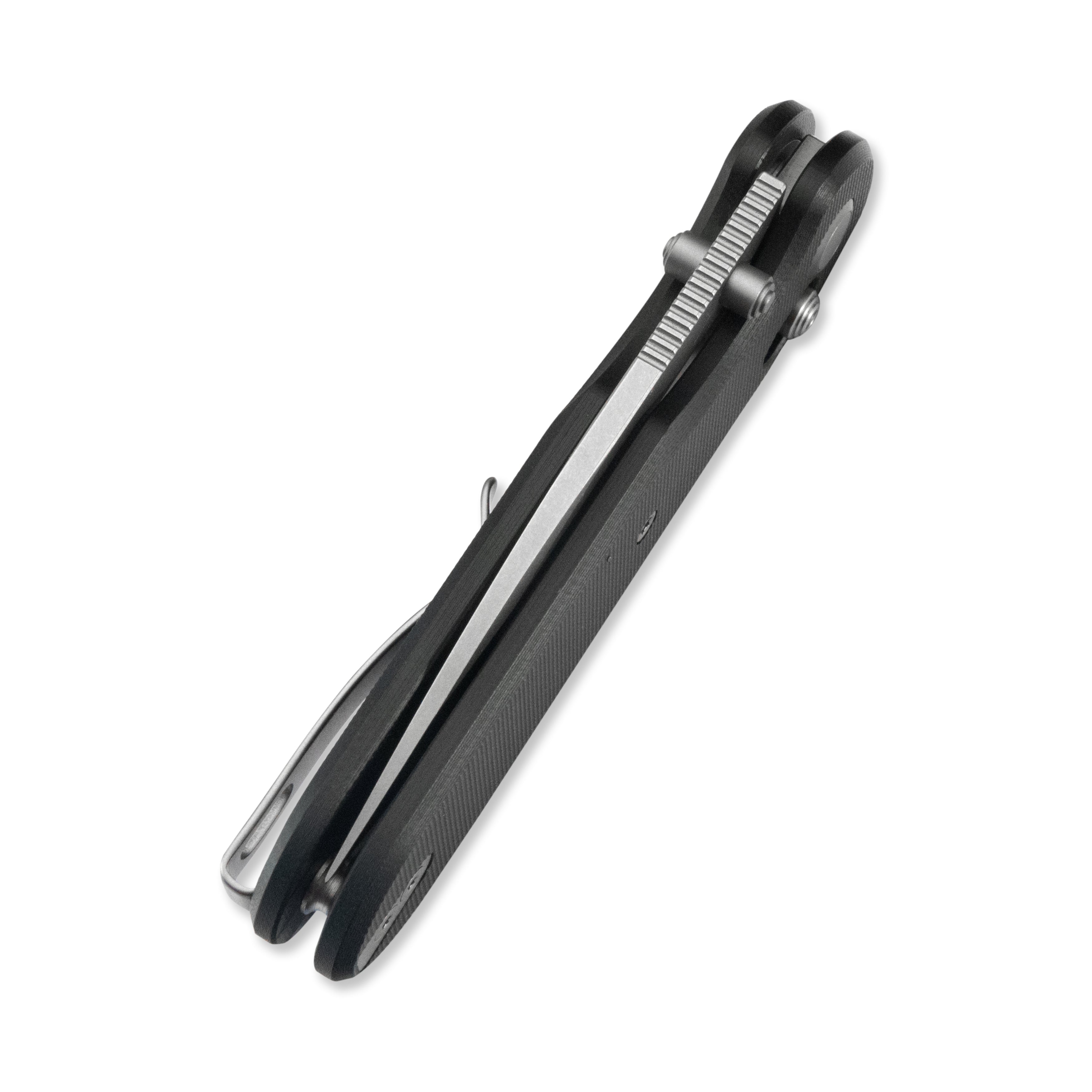 GEO Knife Ethereal Cutter Crossbar lock Folding Knife Black G10 Handle 3.0" Stonewash Bohler M390 Blade GEO2402F