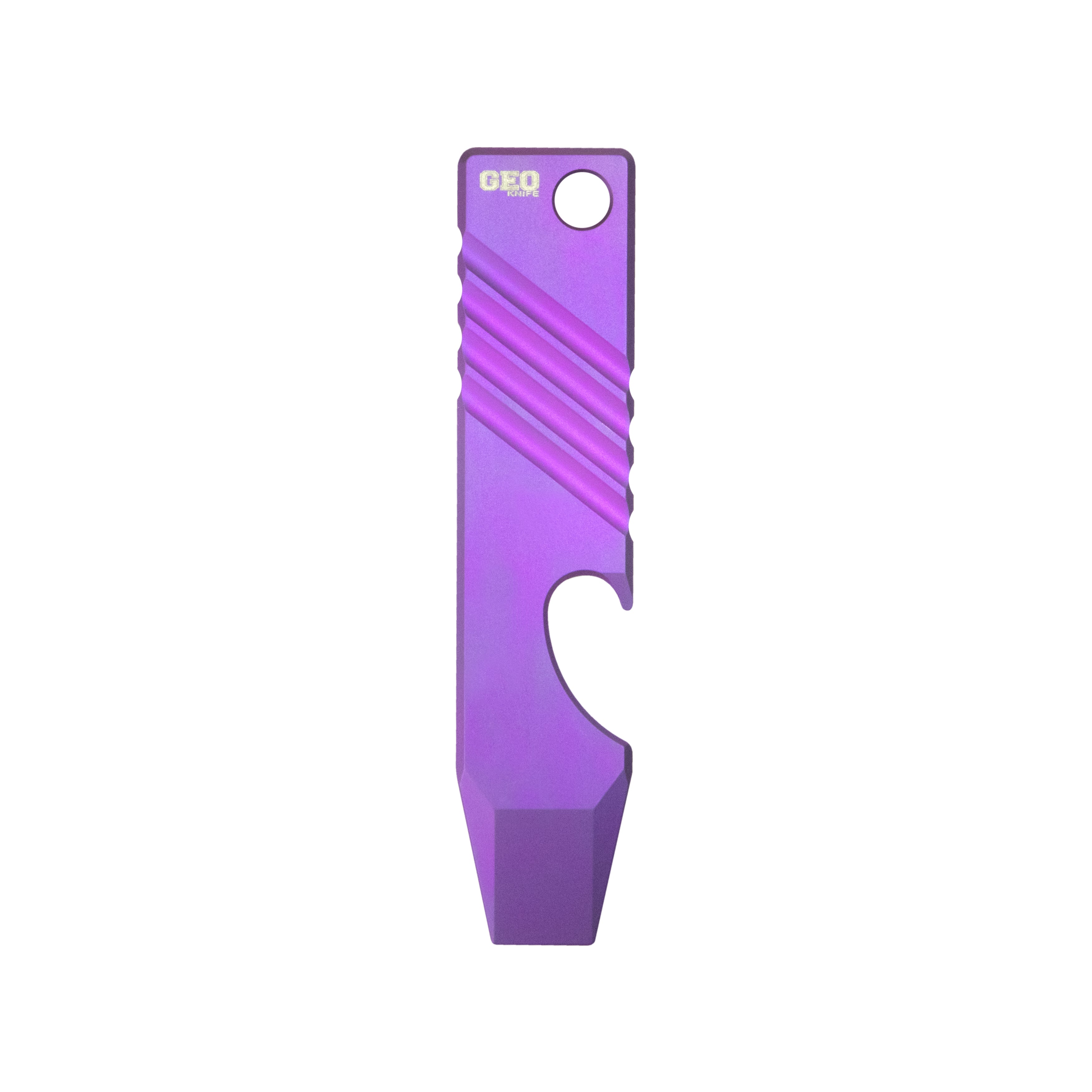 Blade HQ Exclusives SKU:GEO KNIFE Titanium Pry-bar Multitool Purple GEO2513A