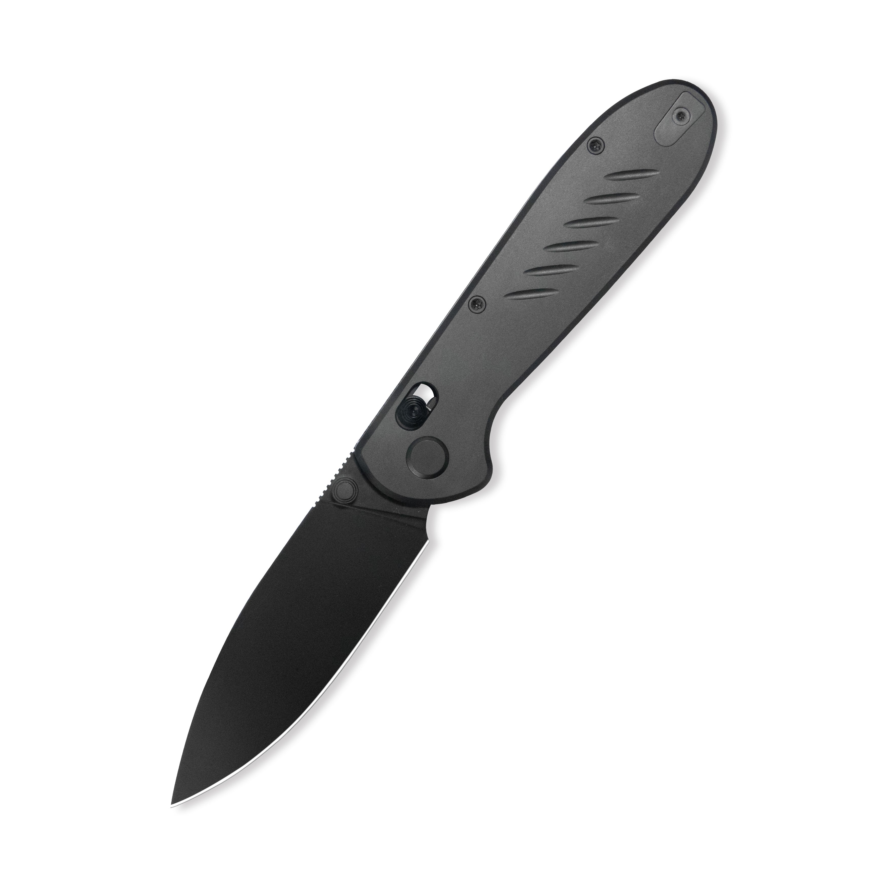 GEO Knife Frost Crossbar lock Folding Knife Black DLC 6AL4V Titanium Handle 3.4" Black DLC Bohler M390 Blade GEO2501B