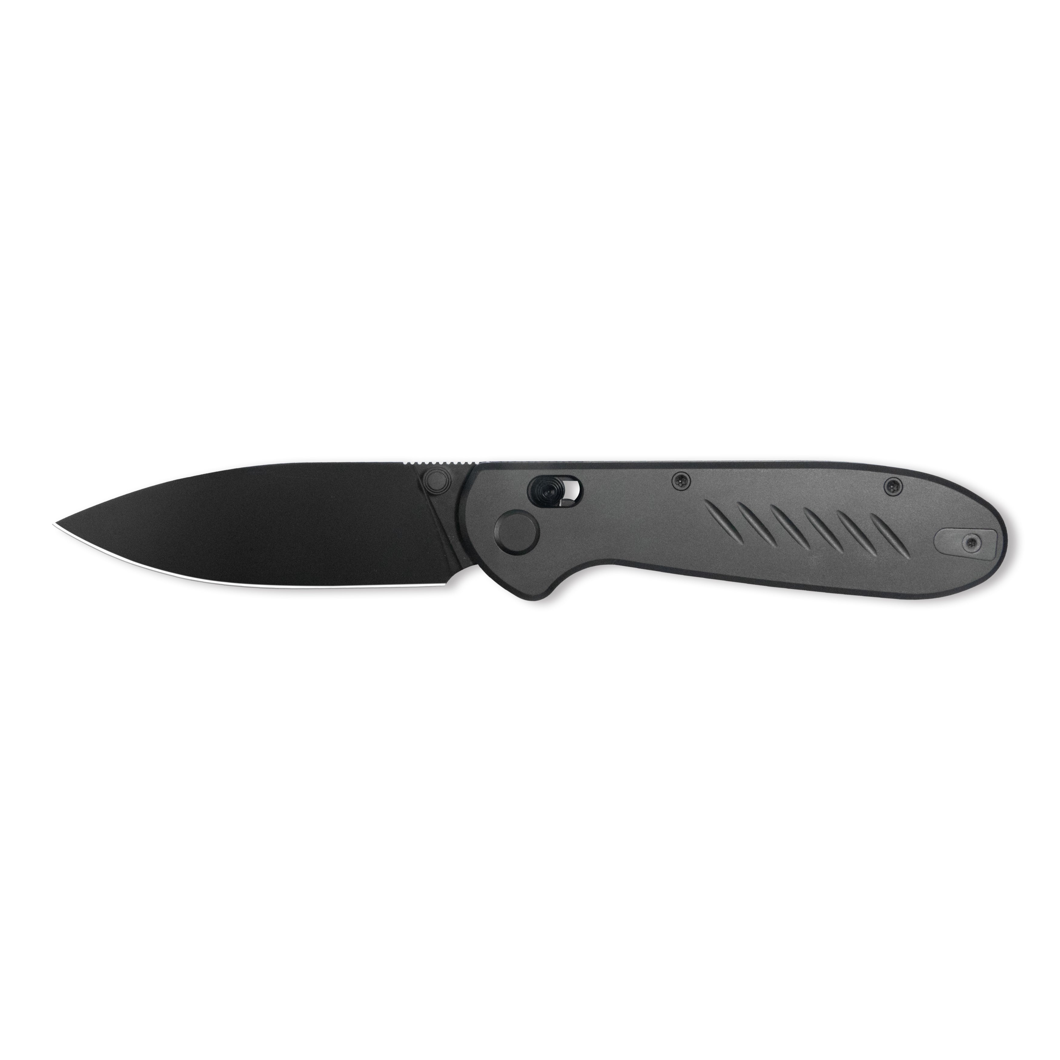 GEO Knife Frost Crossbar lock Folding Knife Black DLC 6AL4V Titanium Handle 3.4" Black DLC Bohler M390 Blade GEO2501B