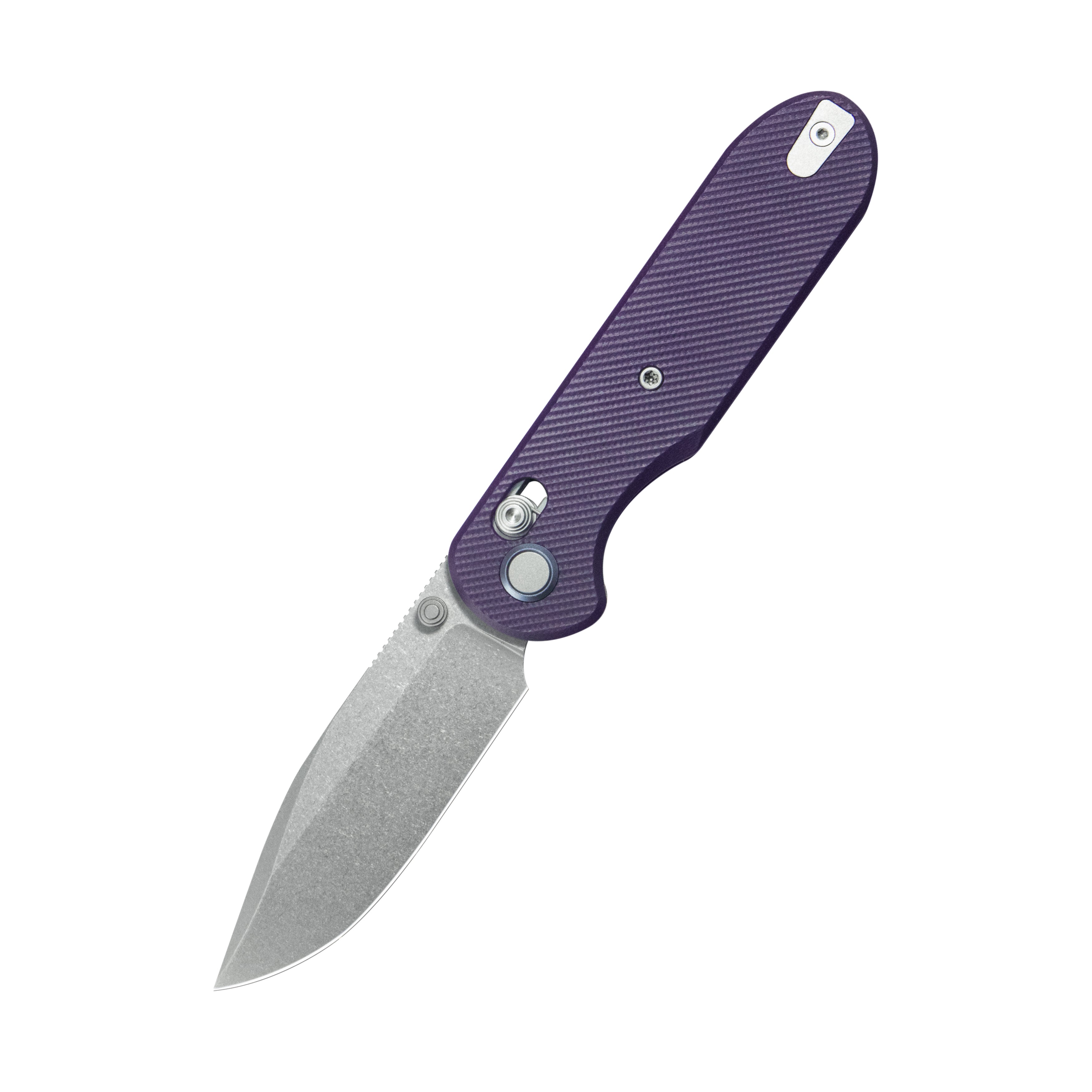 GEO Knife Ethereal Cutter Axis lock Folding Knife Purple G10 Handle 3.0" Stonewash Bohler M390 Blade GEO2402L