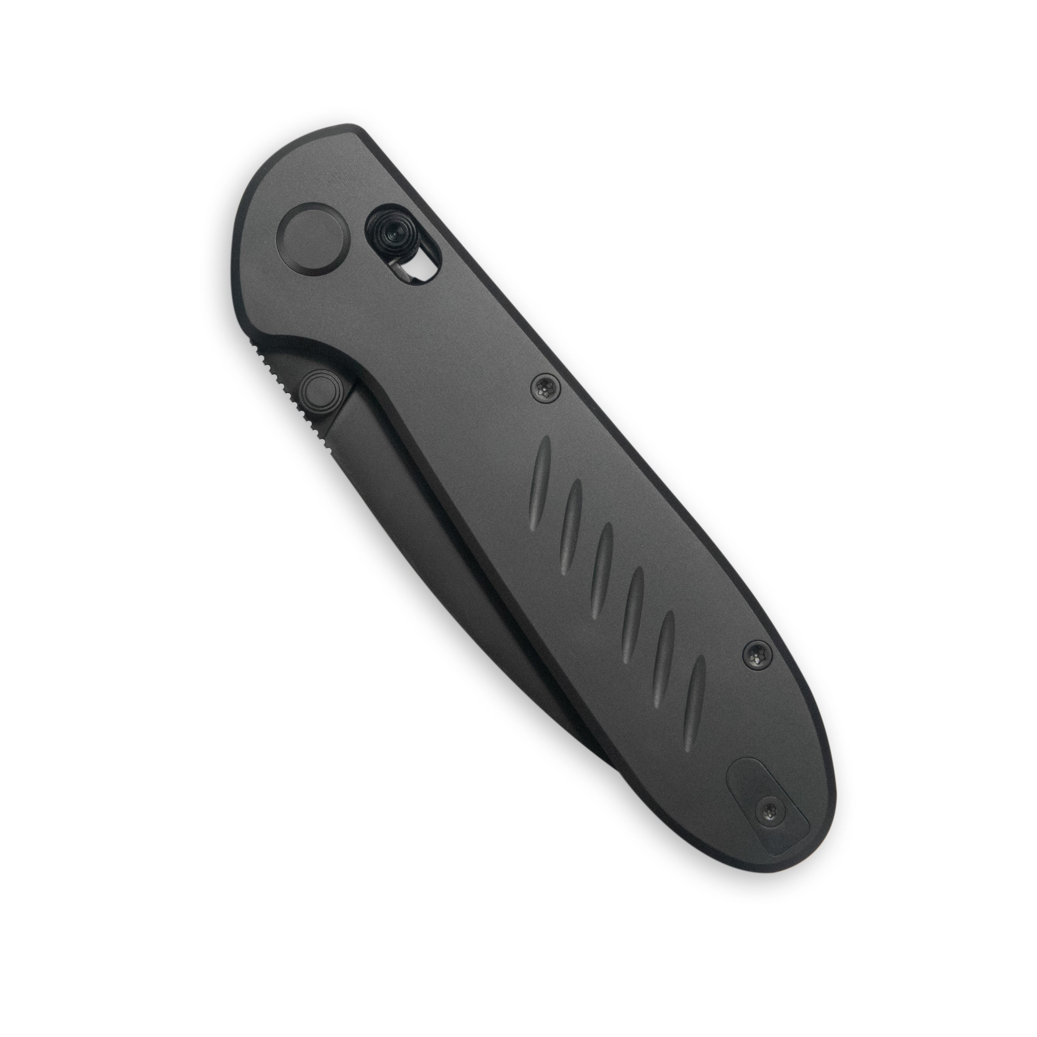 GEO Knife Frost Crossbar lock Folding Knife Black DLC 6AL4V Titanium Handle 3.4" Black DLC Bohler M390 Blade GEO2501B