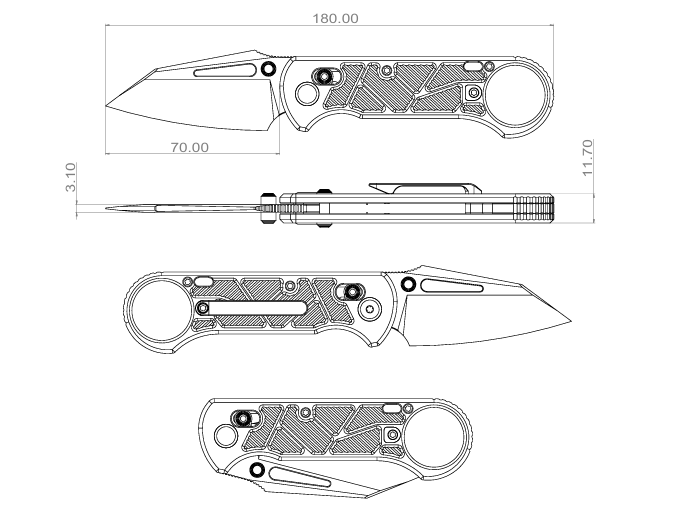 (Pre-order): GEO Knife Aska Axis lock Folding Knife Purple 6AL4V Titanium Handle 2.8" Hand-Rubbed Satin Stonewash Bohler M390 Blade GEO2511D