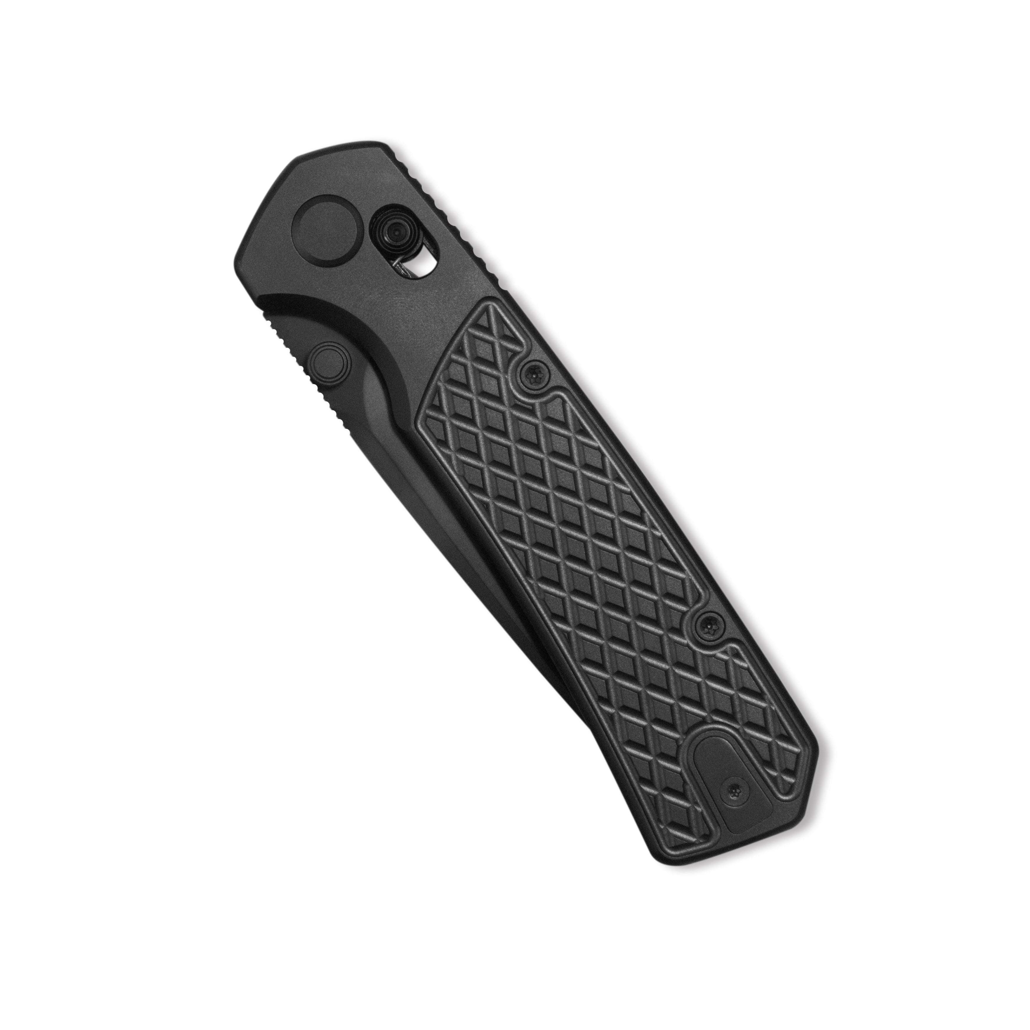 GEO Knife Blaze Crossbar lock Folding Knife Black DLC 6AL4V Titanium Handle 3.3" Black DLC Bohler M390 Blade GEO2502B