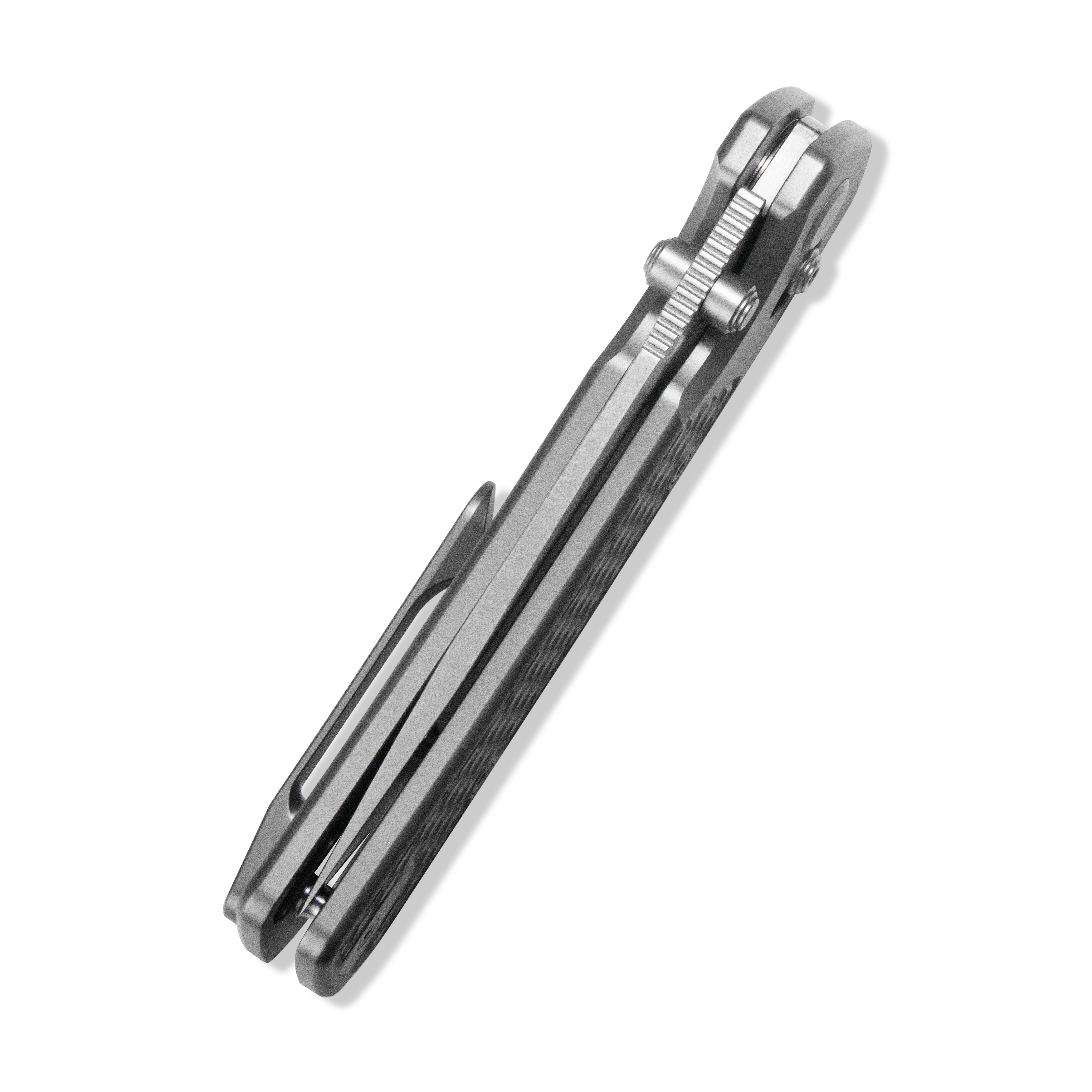 GEO Knife Blaze Crossbar lock Folding Knife Gray 6AL4V Titanium Handle 3.3" Stonewash Bohler M390 Blade GEO2503A