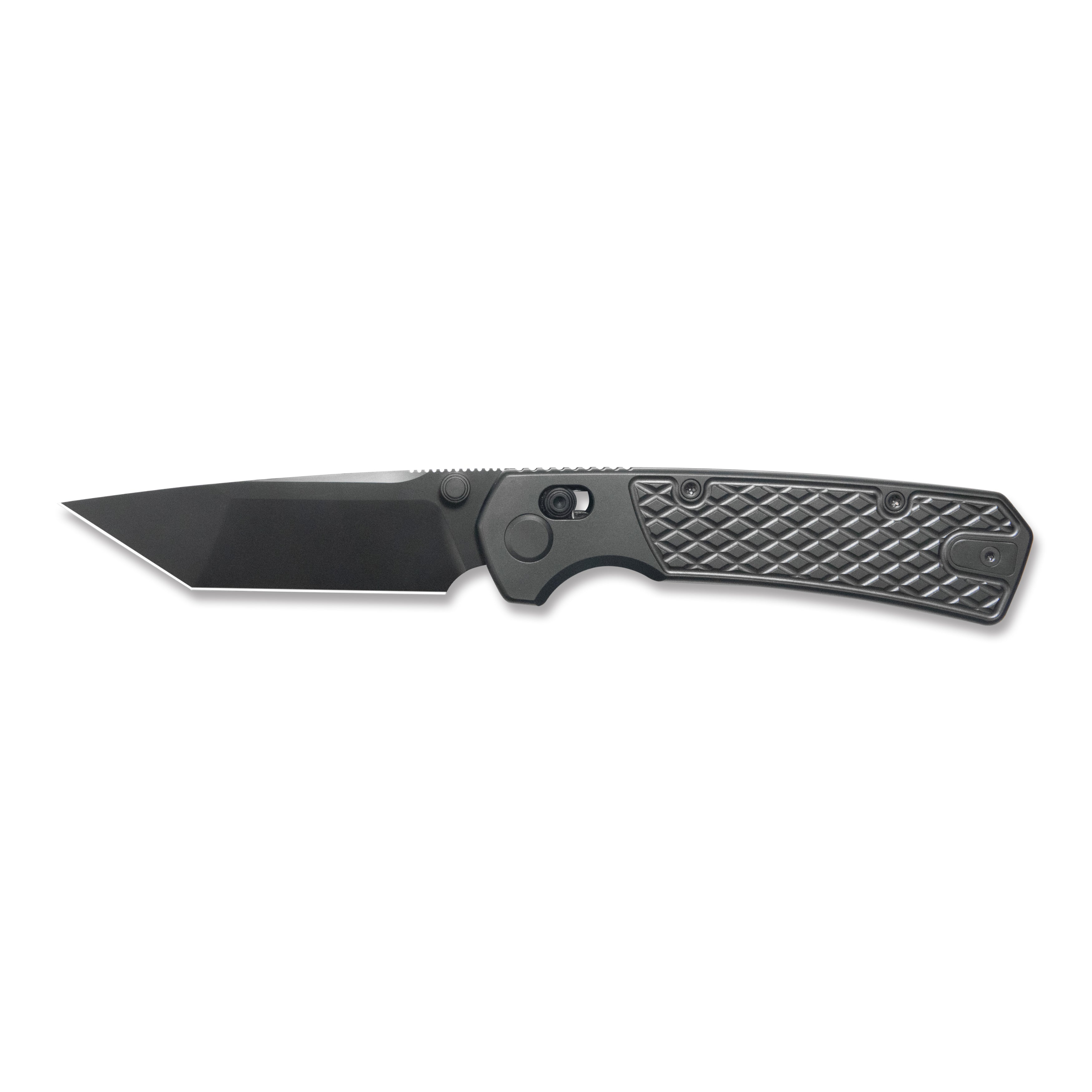 GEO Knife Blaze Crossbar lock Folding Knife Black DLC 6AL4V Titanium Handle 3.3" Black DLC Bohler M390 Blade GEO2503B