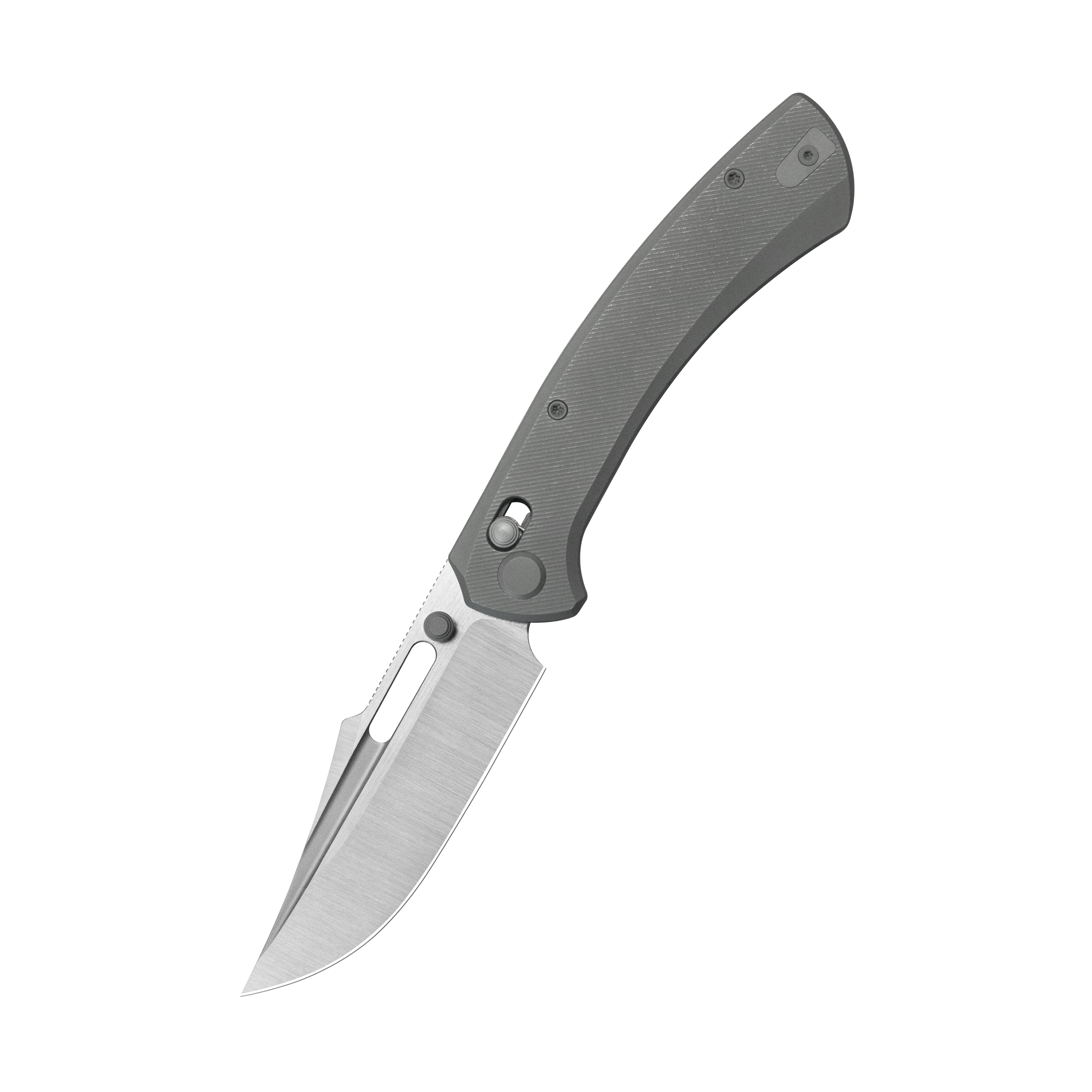GEO Knife Strix Axis lock Folding Knife Dark Gray 6AL4V Titanium Handle 3.6"Hand-Rubbed Satin Stonewash Bohler M390 Blade GEO2510B