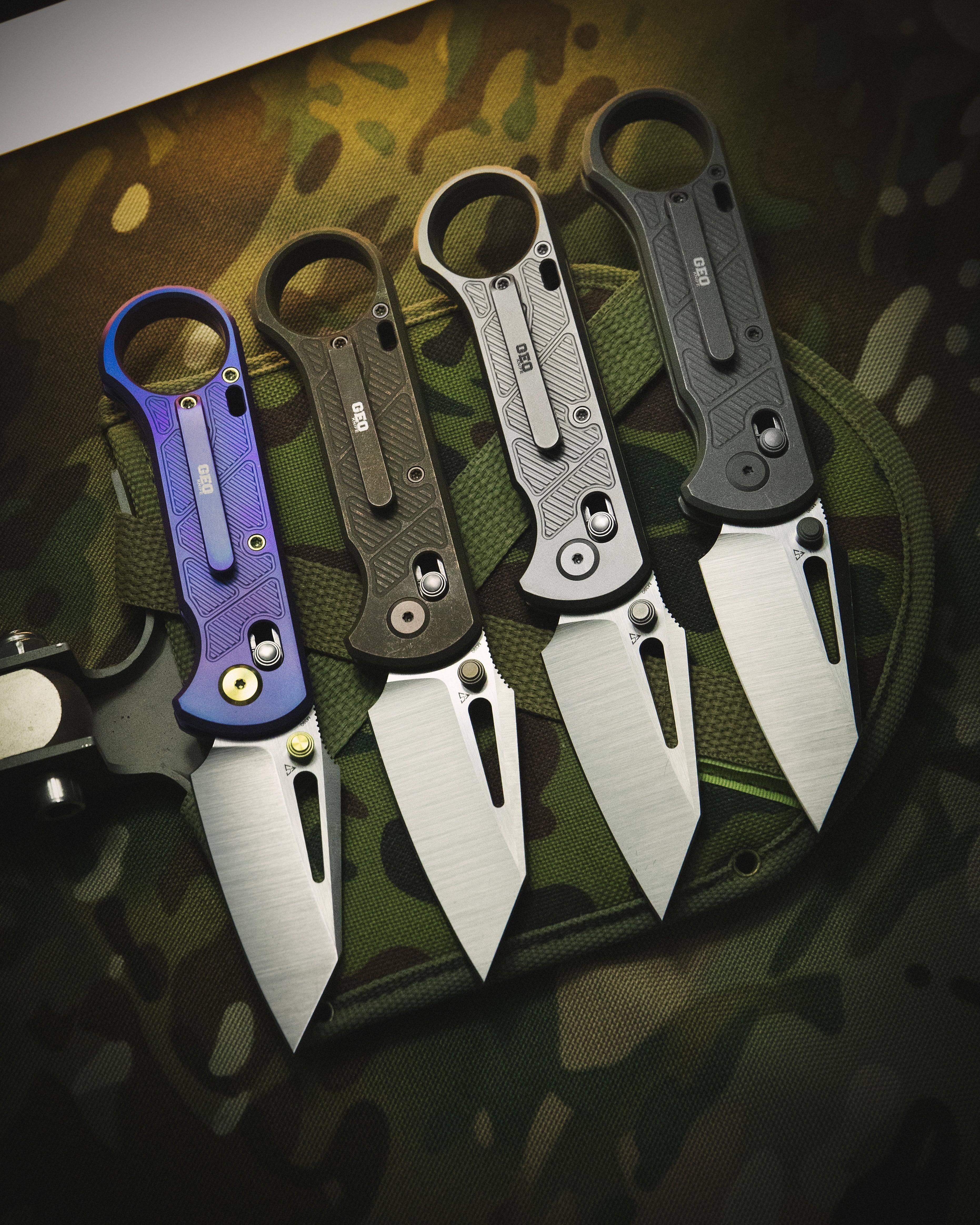 GEO Knife: Premium Titanium Ring Folding Knife for Daily Carry & Tactical Use