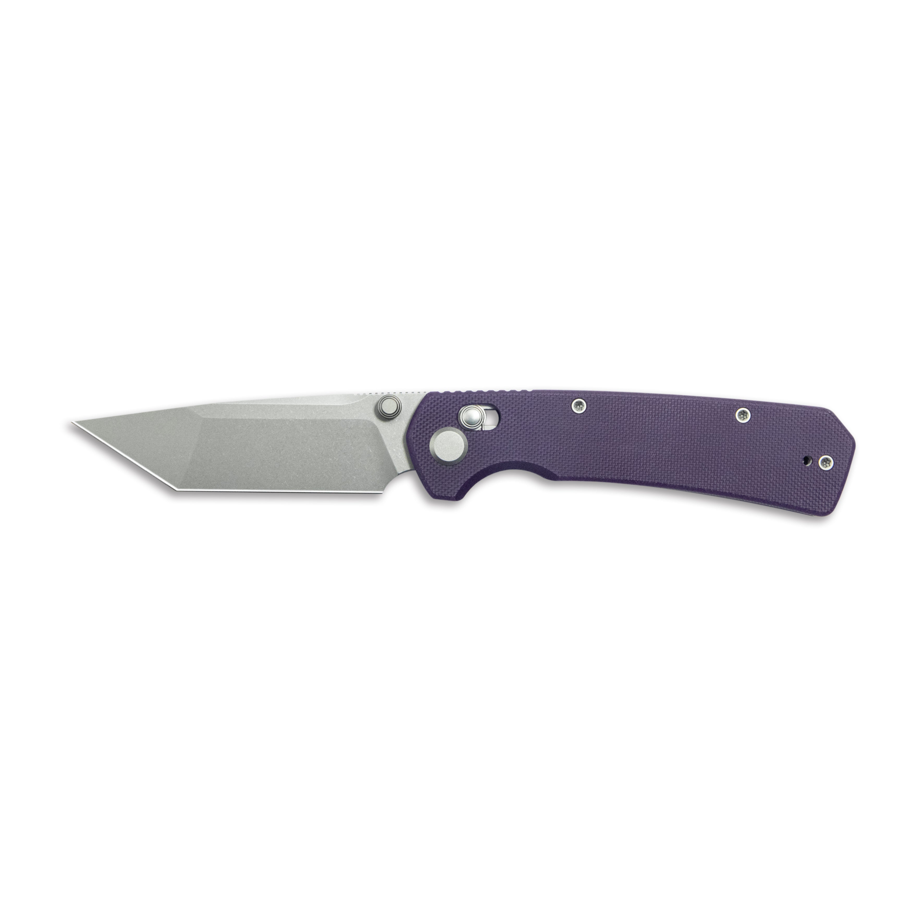 ( Pre-order ) GEO Knife Blaze Crossbar lock Folding Knife Purple G10 Handle 3.3" Stonewash Bohler M390 Blade GEO2503F