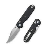 GEO Knife Ethereal Cutter Crossbar lock Folding Knife Black G10 Handle 3.0" Stonewash Bohler M390 Blade GEO2401F