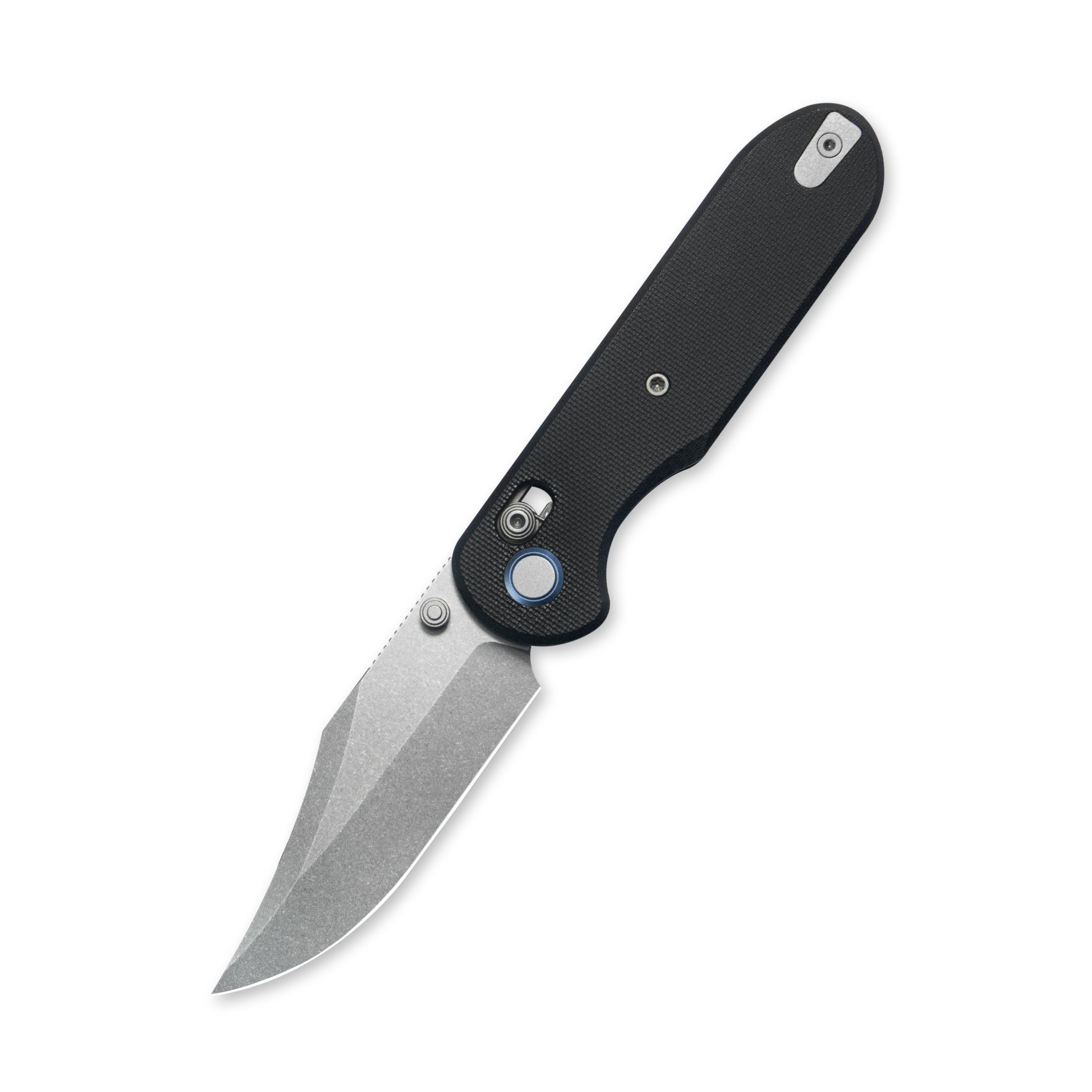 GEO Knife Ethereal Cutter Crossbar lock Folding Knife Black G10 Handle 3.0" Stonewash Bohler M390 Blade GEO2401F