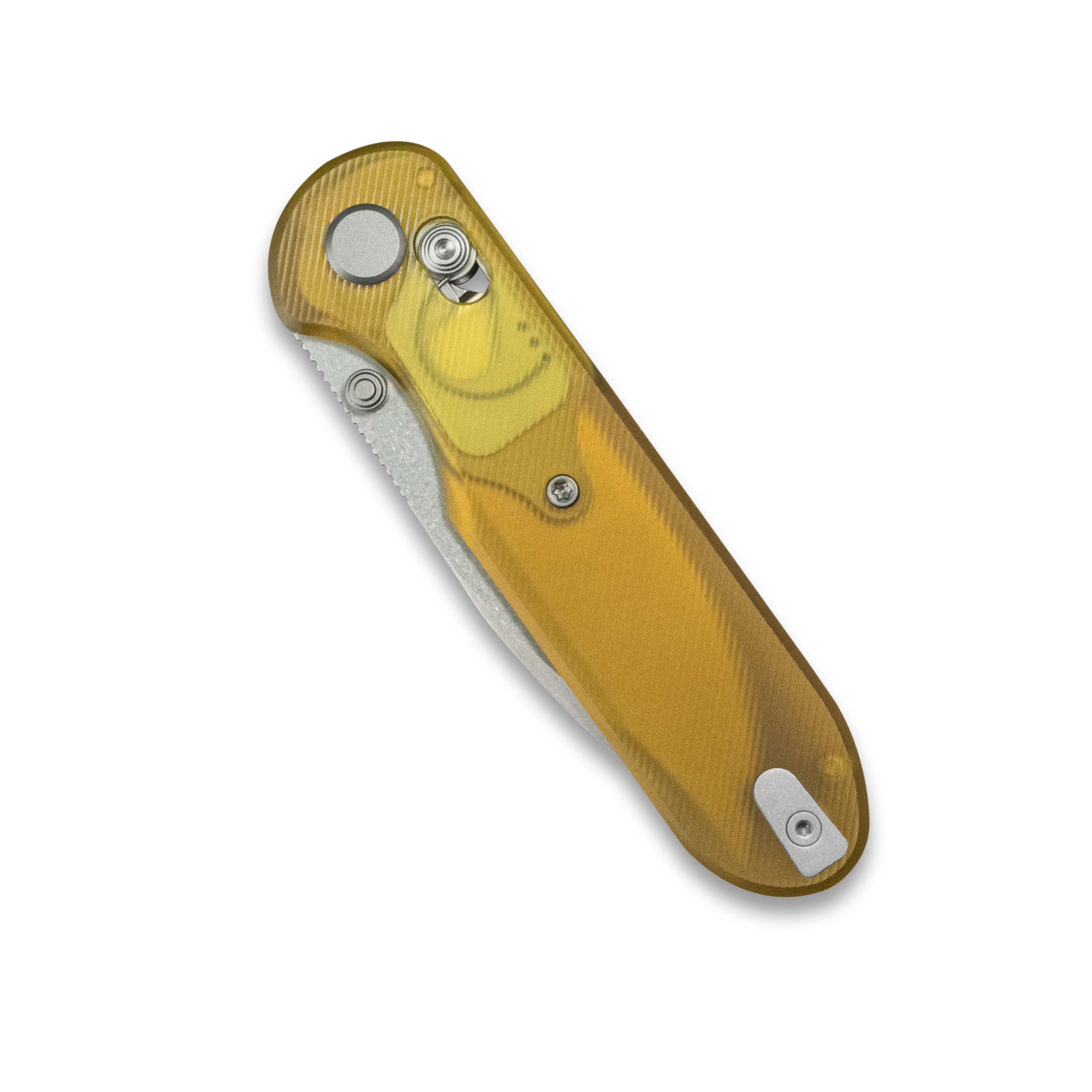 Geo knife Ethereal Cutter Axis lock Folding Knife Ultem Handle 3.0" Stonewash Bohler M390 Blade GEO2402E