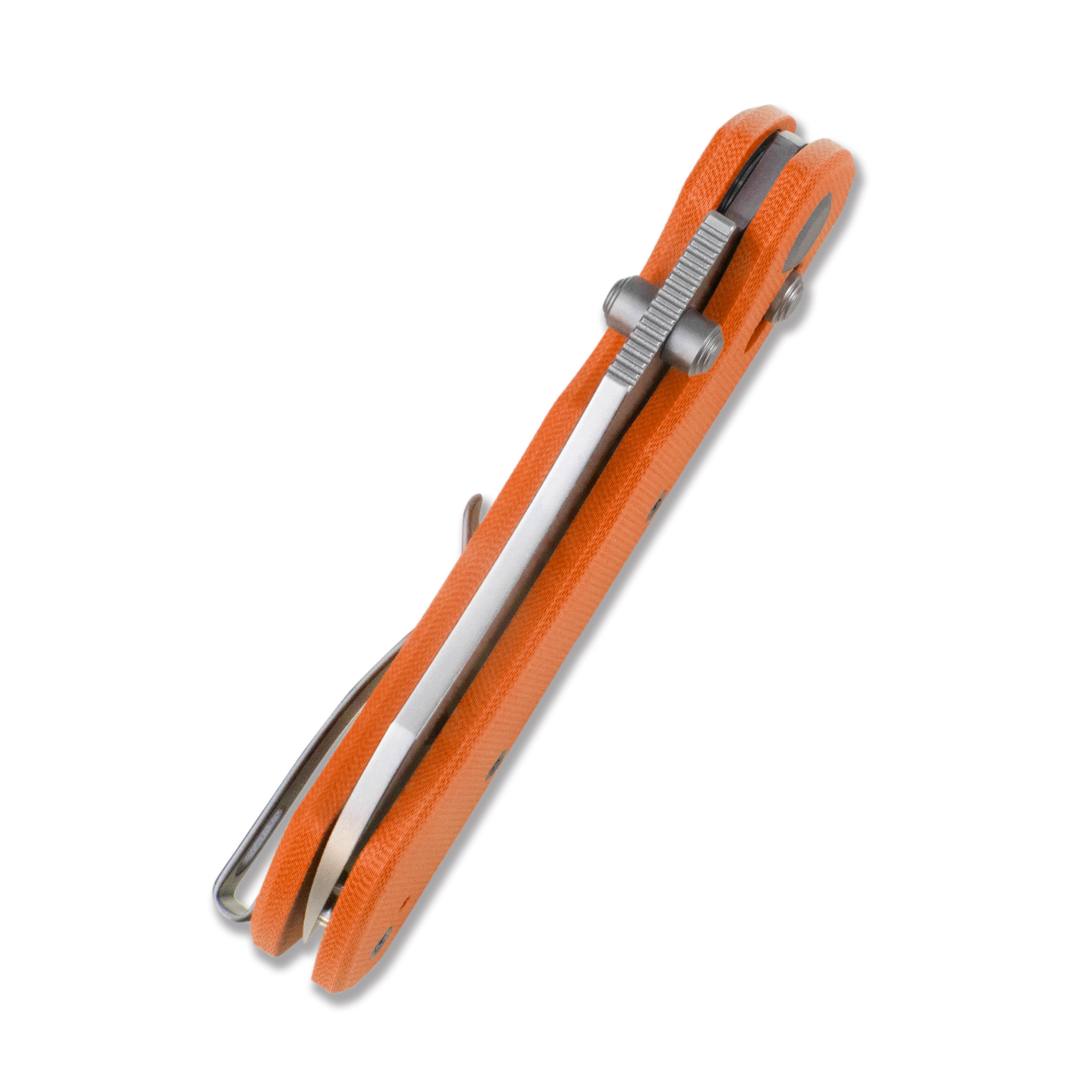 GEO Knife Komodo Crossbar lock Folding Knife Orange G10 Handle 3.1" Stonewash Bohler M390 Blade GEO2509H