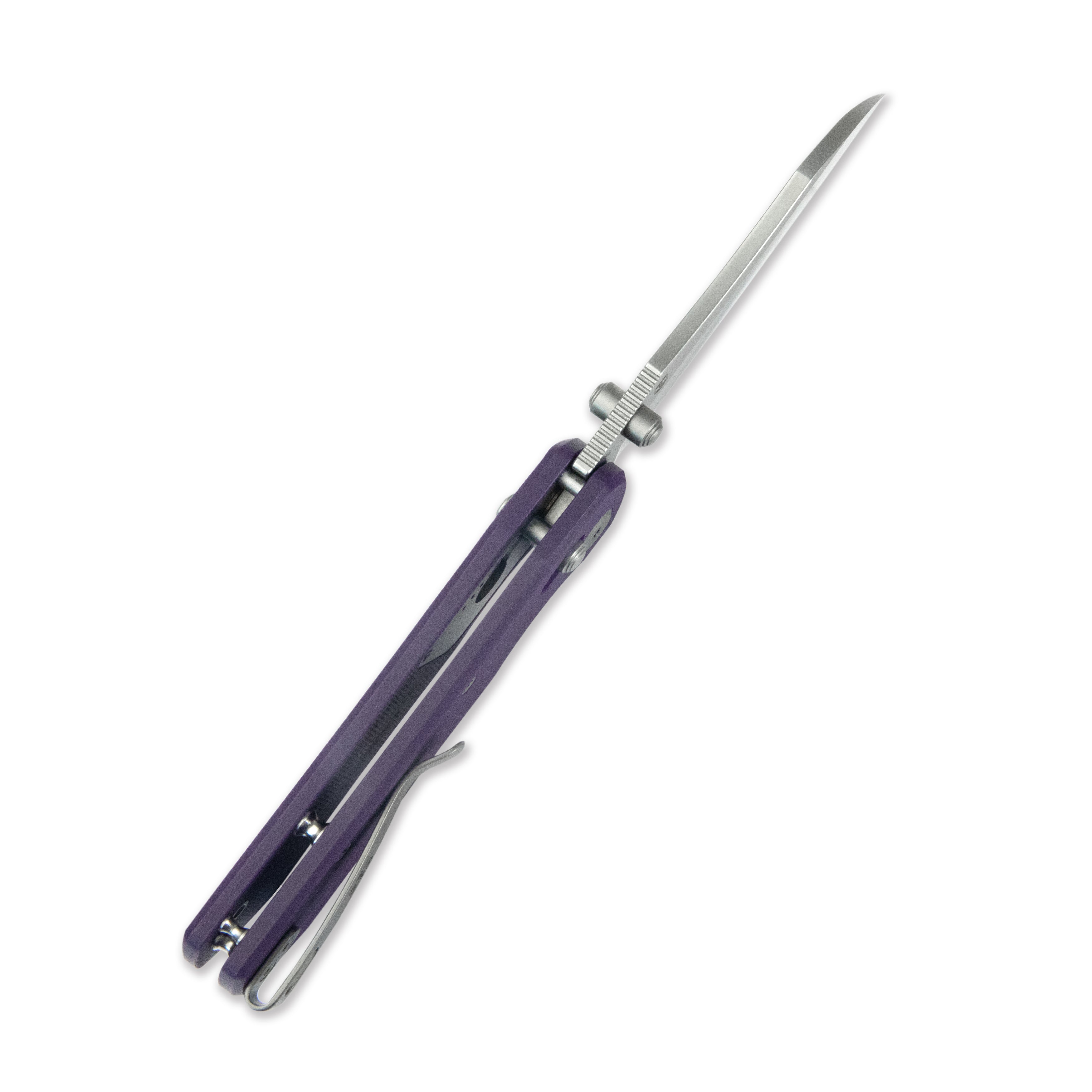 GEO Knife Komodo Crossbar lock Folding Knife Purple G10 Handle 3.1" Stonewash Bohler M390 Blade GEO2509G