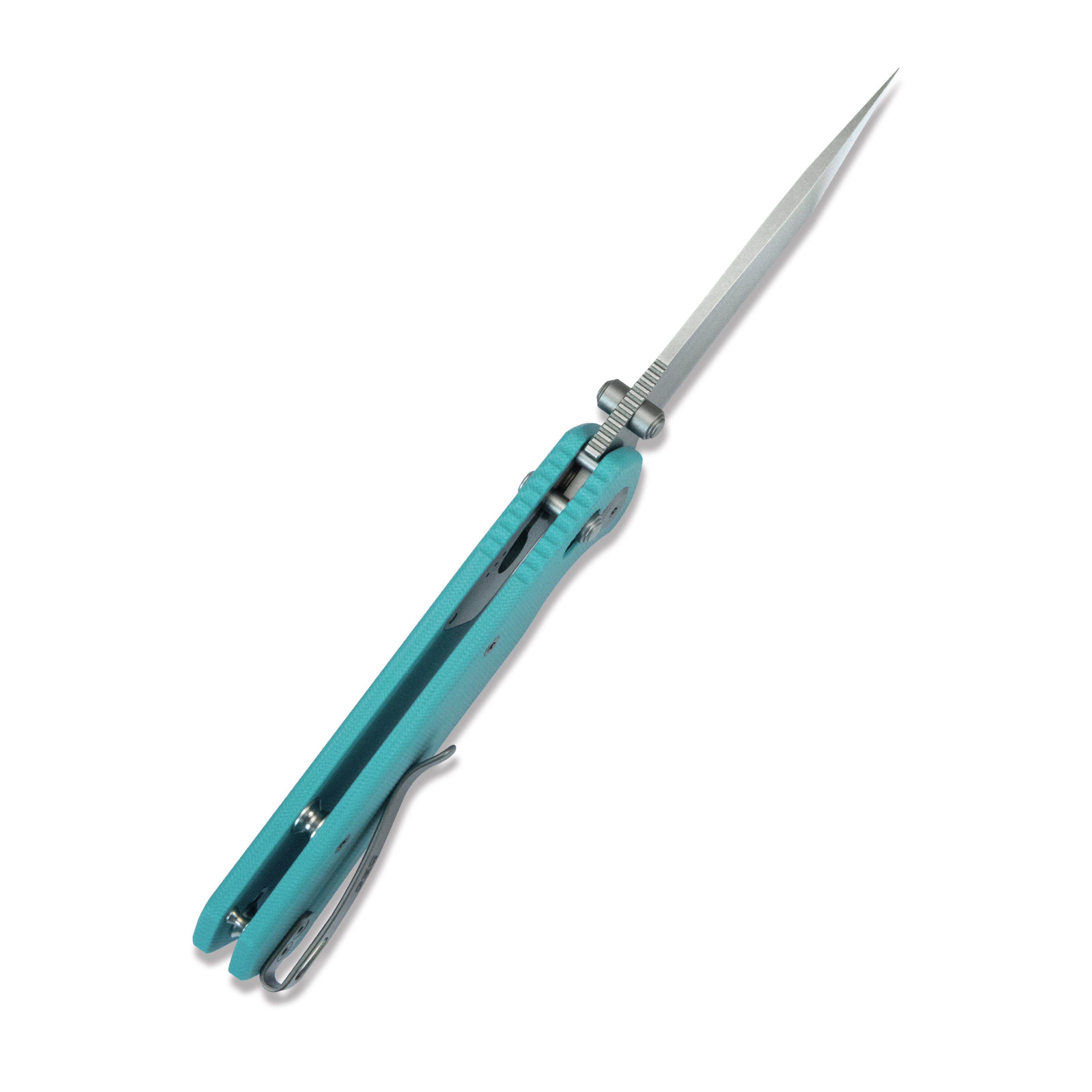 ( Pre-order ) GEO Knife Blaze Crossbar lock Folding Knife Tiffany Blue G10 Handle 3.3" Stonewash Bohler M390 Blade GEO2503E