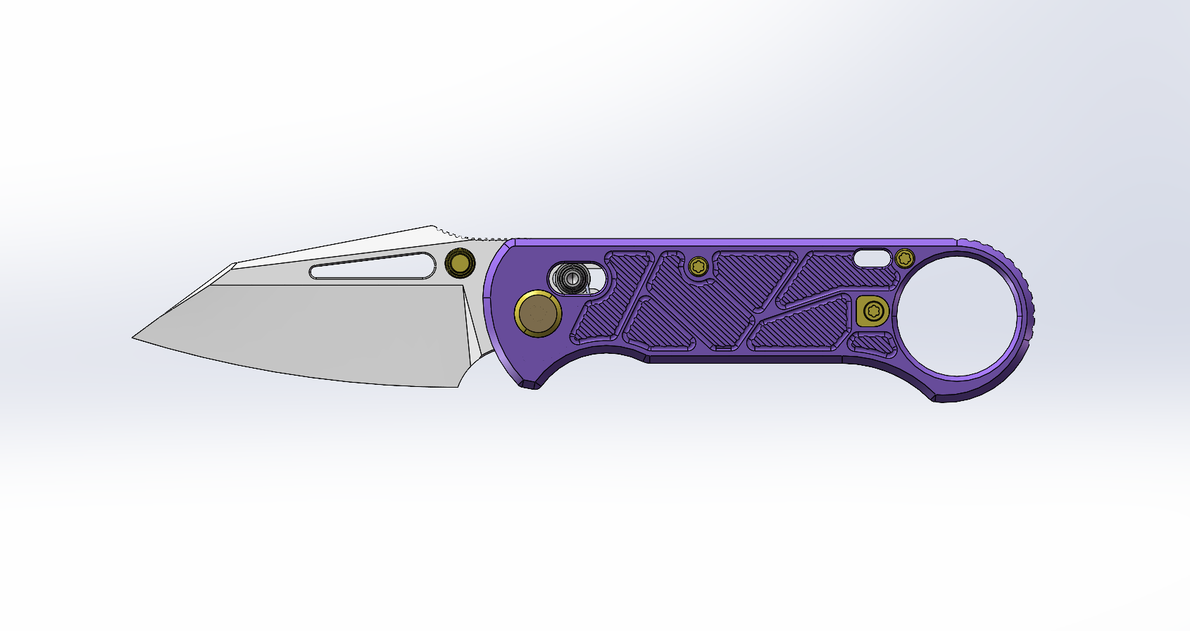 (Pre-order): GEO Knife Aska Axis lock Folding Knife  Purple 6AL4V Titanium Handle 2.8" Hand-Rubbed Satin Stonewash Bohler M390 Blade GEO2511D