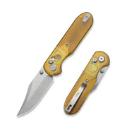 GEO Knife Ethereal Cutter Crossbar lock Folding Knife Ultem Handle 3.0" Stonewash Bohler M390 Blade GEO2401E