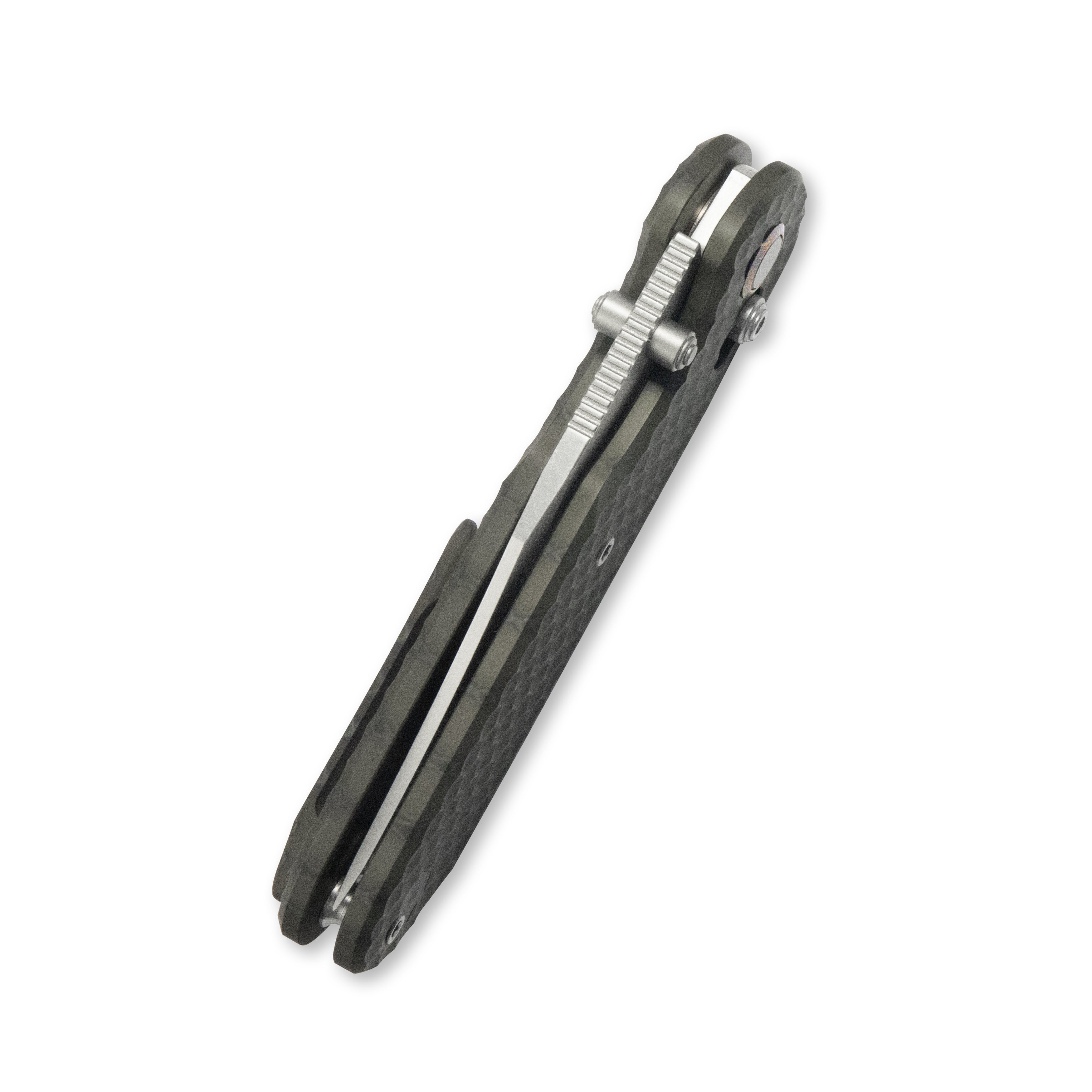 Geo knife Ethereal Cutter Axis lock Folding Knife Tiger Stripe Pattern Flamed  6AL4V Titanium Handle 3.0" Stonewash Bohler M390 Blade GEO2401J