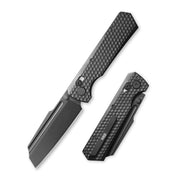 GEO Knife Noxiz Crossbar lock Folding Knife Black  6AL4V Titanium Handle 3.1" Black DLC Bohler M390 Blade GEO2506C