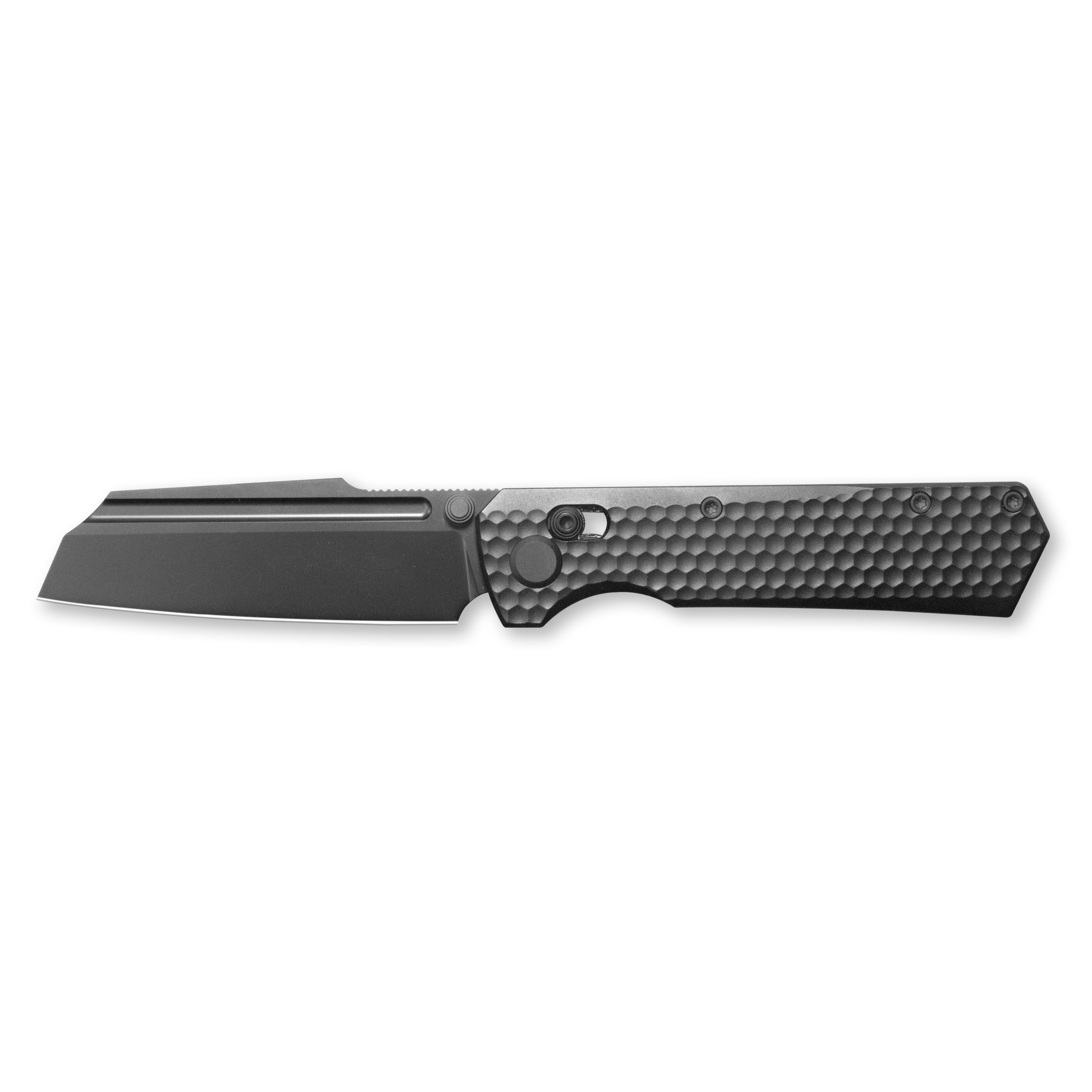 Geo knife Noxiz Axis lock Folding Knife Black  6AL4V Titanium Handle 3.1" Black DLC Bohler M390 Blade GEO2506C