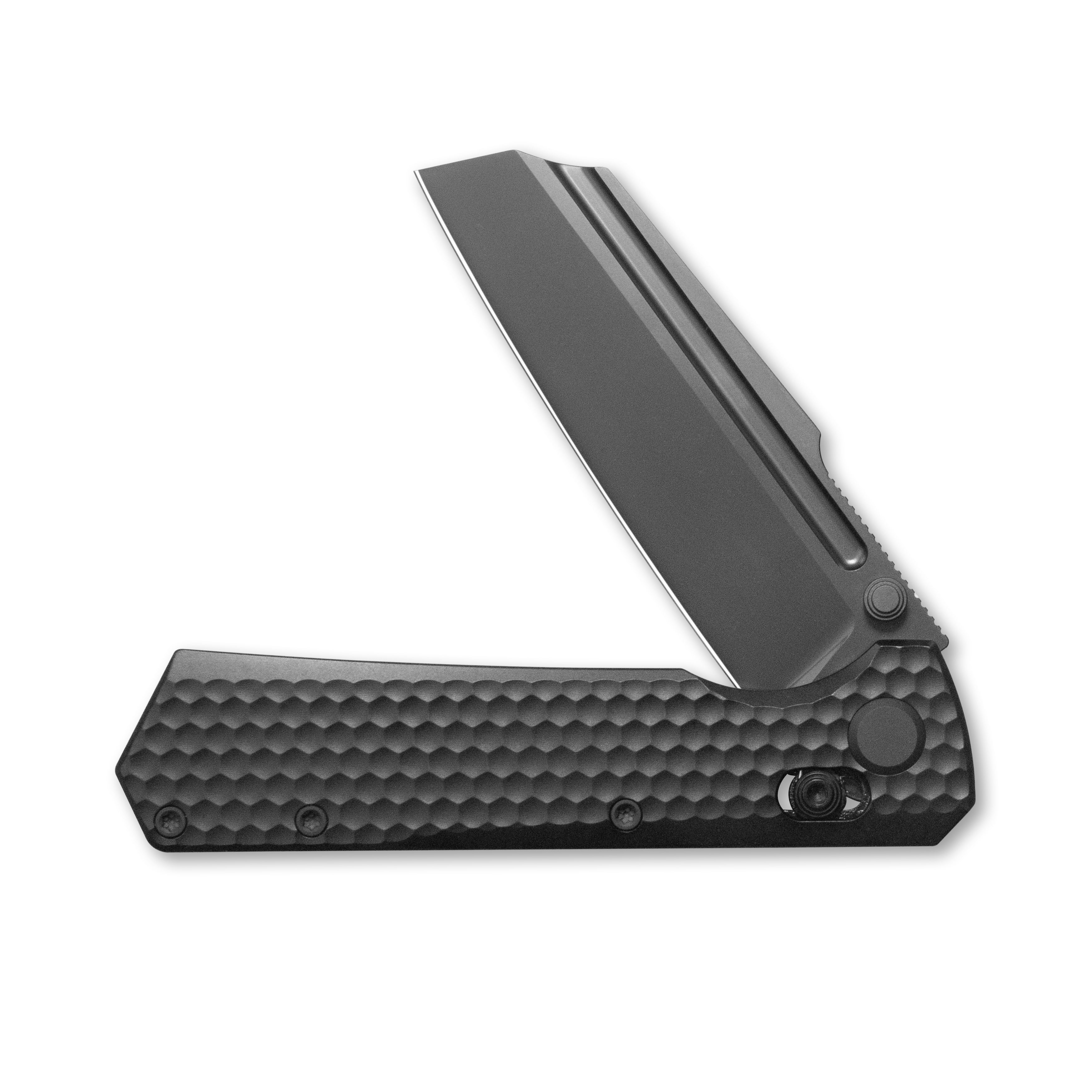 Geo knife Noxiz Axis lock Folding Knife Black  6AL4V Titanium Handle 3.1" Black DLC Bohler M390 Blade GEO2506C