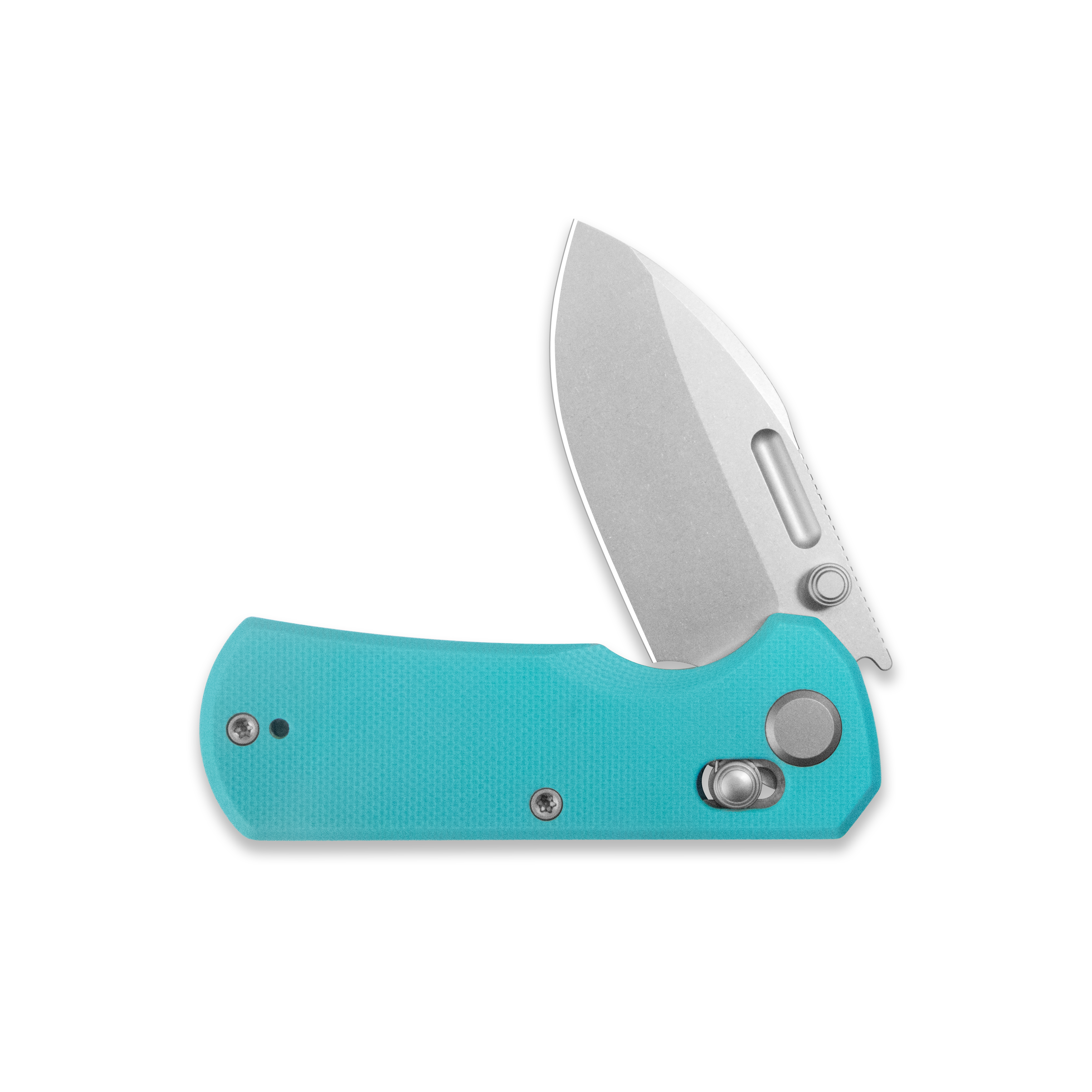 GEO Knife Belluf Crossbar lock Folding Knife Tiffany Blue G10 Handle 2.4" Stonewash Bohler M390 Blade GEO2508B