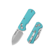 GEO Knife Belluf Crossbar lock Folding Knife Tiffany Blue G10 Handle 2.4" Stonewash Bohler M390 Blade GEO2508B