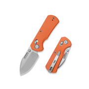 GEO Knife Belluf Crossbar lock Folding Knife Orange G10 Handle 2.4" Stonewash Bohler M390 Blade GEO2508D