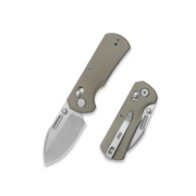 GEO Knife Belluf Crossbar lock Folding Knife Khaki G10 Handle 2.4" Stonewash Bohler M390 Blade GEO2508F