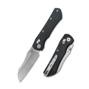 ( Pre-order ) GEO Knife Komodo Crossbar lock Folding Knife Black G10 Handle 3.1" Stonewash Bohler M390 Blade GEO2509E