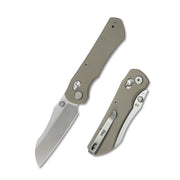 ( Pre-order ) GEO Knife Komodo Crossbar lock Folding Knife Khaki G10 Handle 3.1" Stonewash Bohler M390 Blade GEO2509J