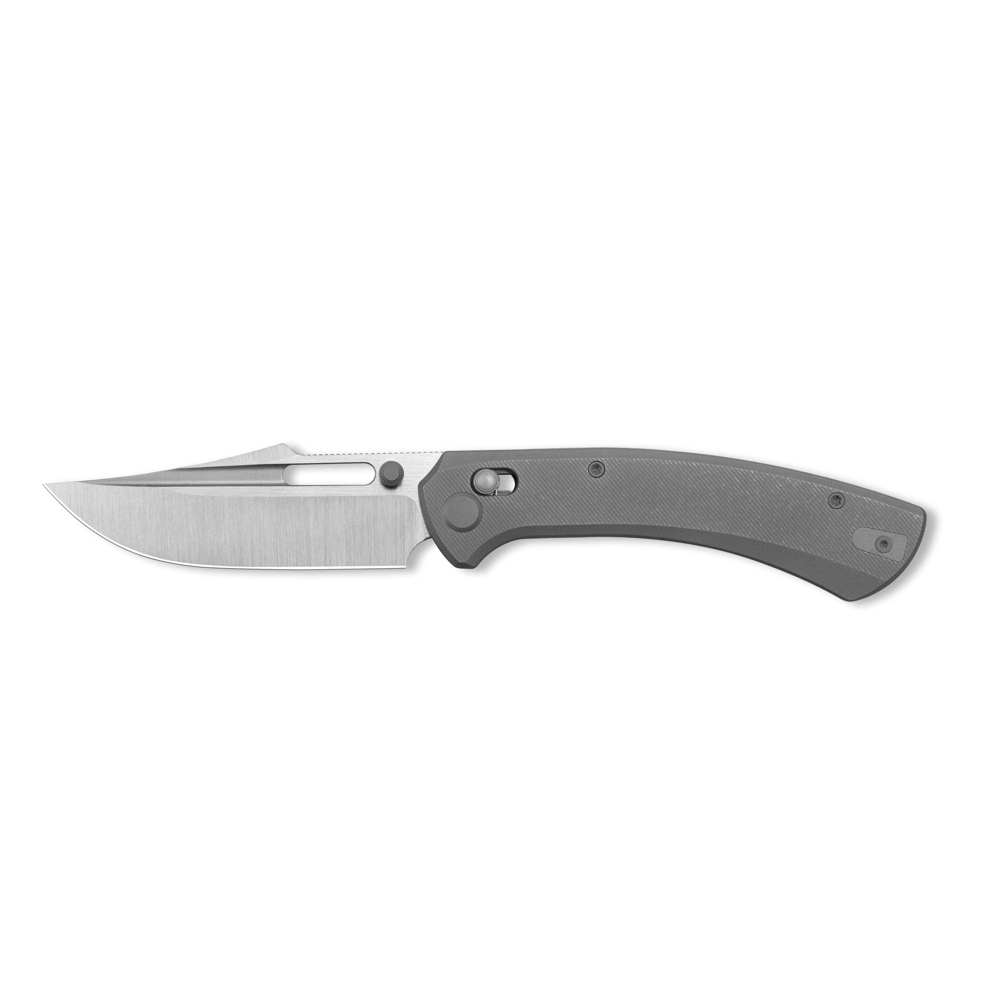 GEO Knife Strix Axis lock Folding Knife Dark Gray 6AL4V Titanium Handle 3.6"Hand-Rubbed Satin Stonewash Bohler M390 Blade GEO2510B