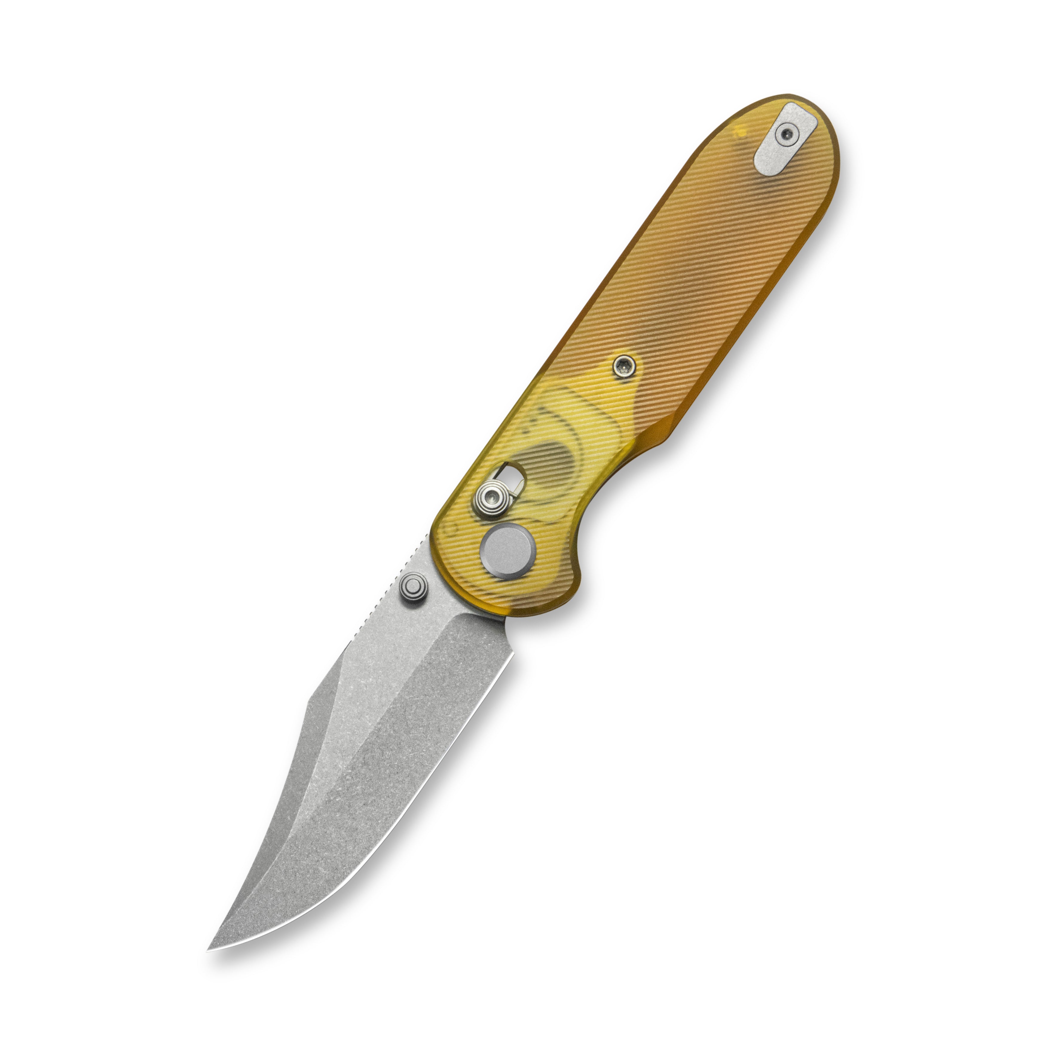 Geo knife Ethereal Cutter Axis lock Folding Knife Ultem Handle 3.0" Stonewash Bohler M390 Blade GEO2401E