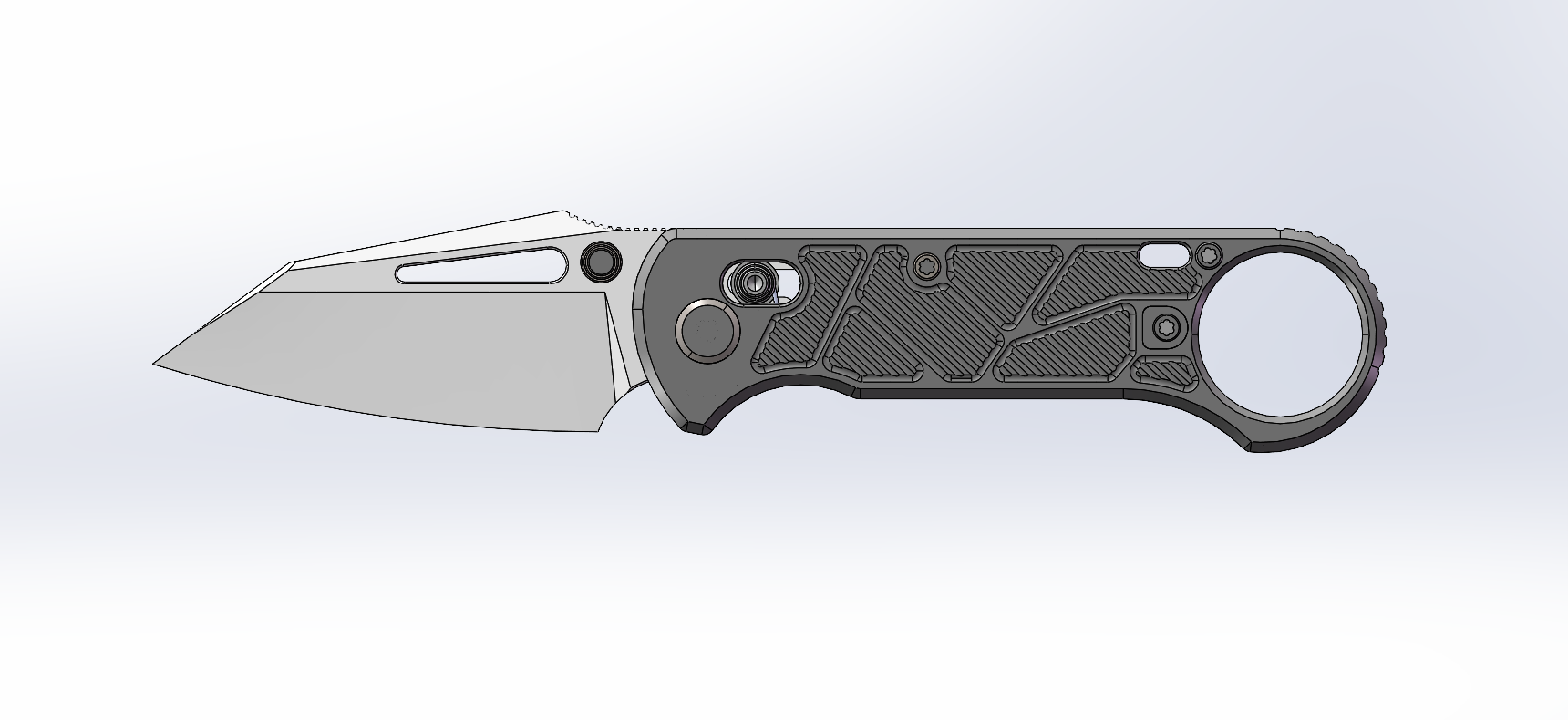 (Pre-order): GEO Knife Aska Axis lock Folding Knife Dark 6AL4V Titanium Handle 2.8" Hand-Rubbed Satin Stonewash Bohler M390 Blade GEO2511B