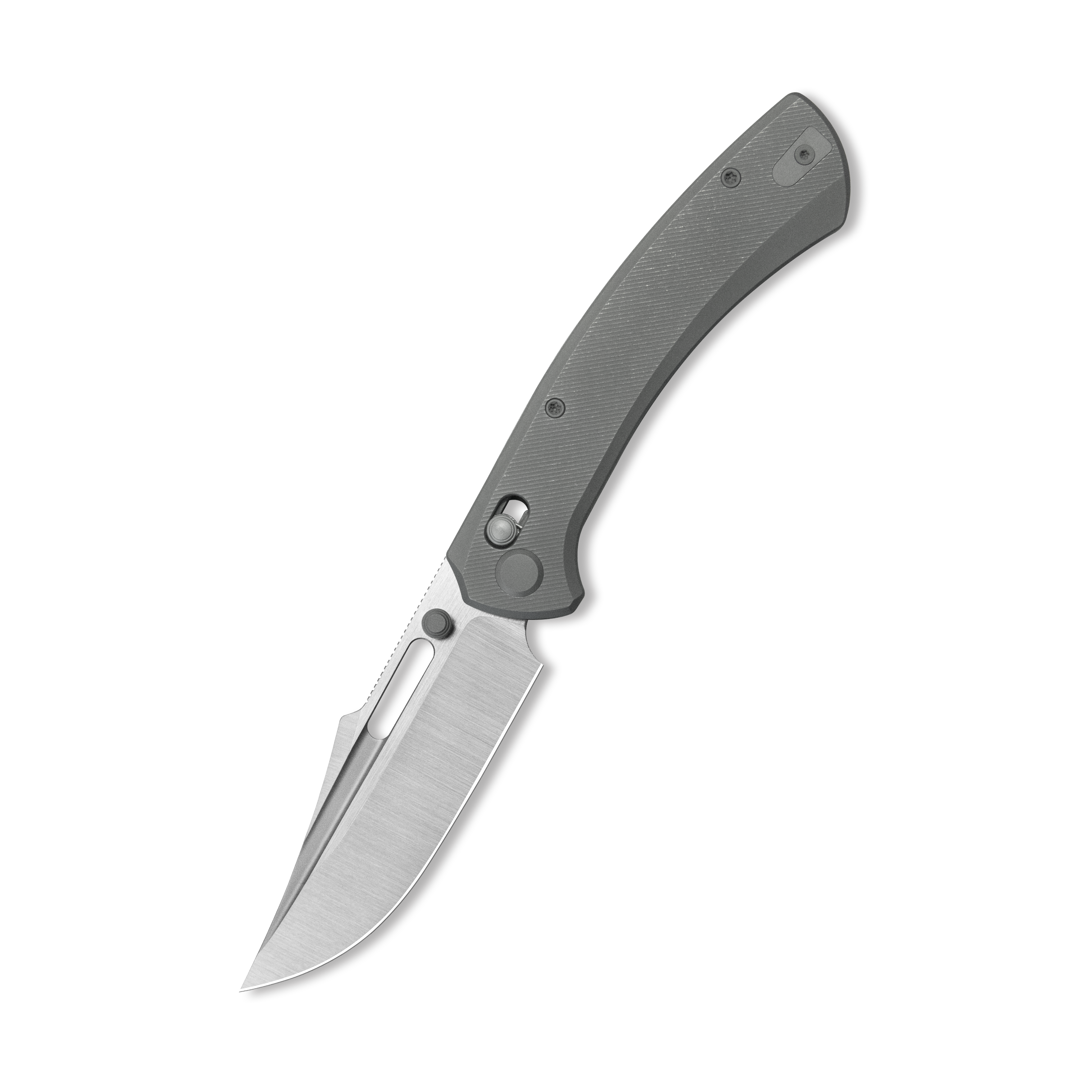 GEO Knife Strix Axis lock Folding Knife Dark Gray 6AL4V Titanium Handle 3.6"Hand-Rubbed Satin Stonewash Bohler M390 Blade GEO2510B