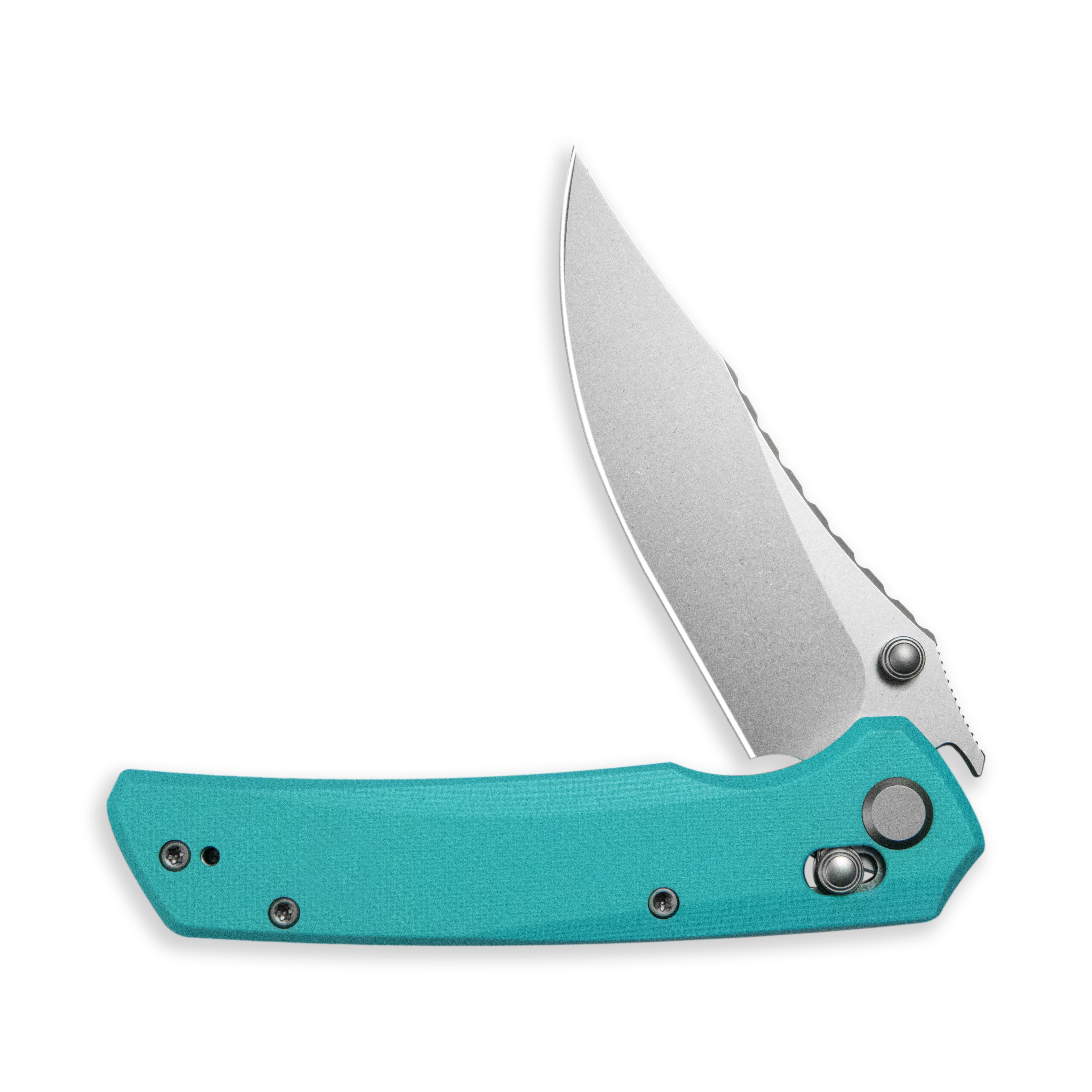 GEO Knife Cirex Crossbar lock Folding Knife Tiffany Blue G10 Handle 3.5" Stonewash Bohler M390 Blade GEO2601B