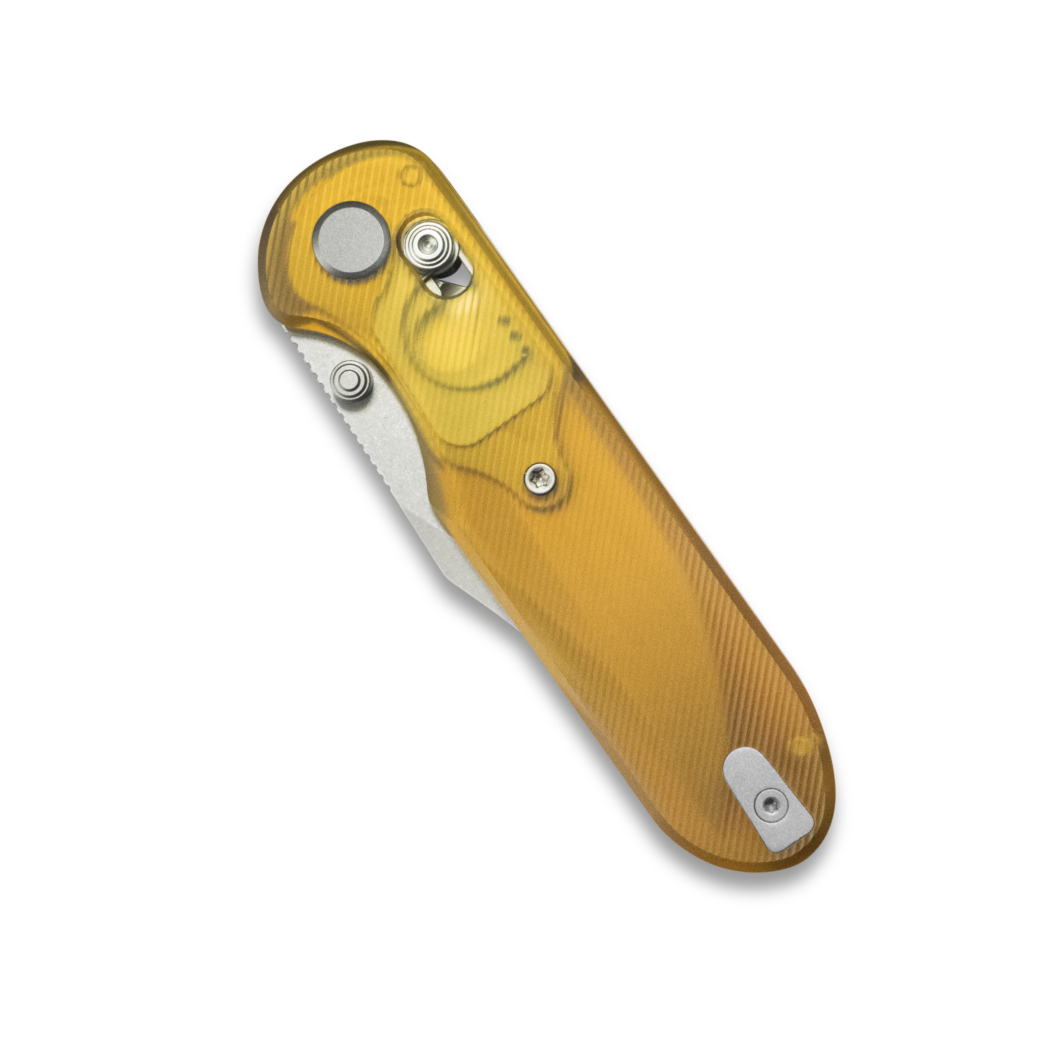 Geo knife Ethereal Cutter Axis lock Folding Knife Ultem Handle 3.0" Stonewash Bohler M390 Blade GEO2401E