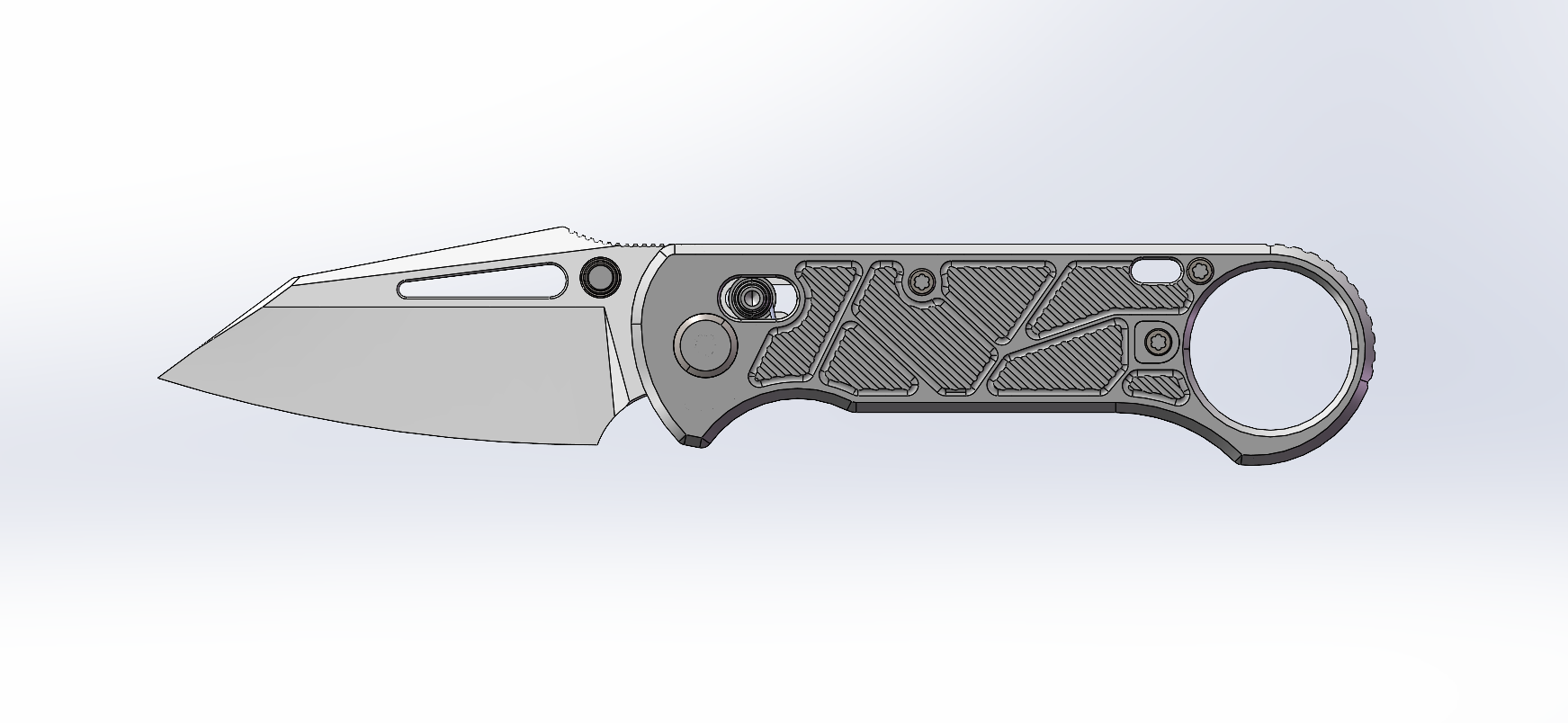 (Pre-order): GEO Knife Aska Axis lock Folding Knife Gray 6AL4V Titanium Handle 2.8" Hand-Rubbed Satin Stonewash Bohler M390 Blade GEO2511A
