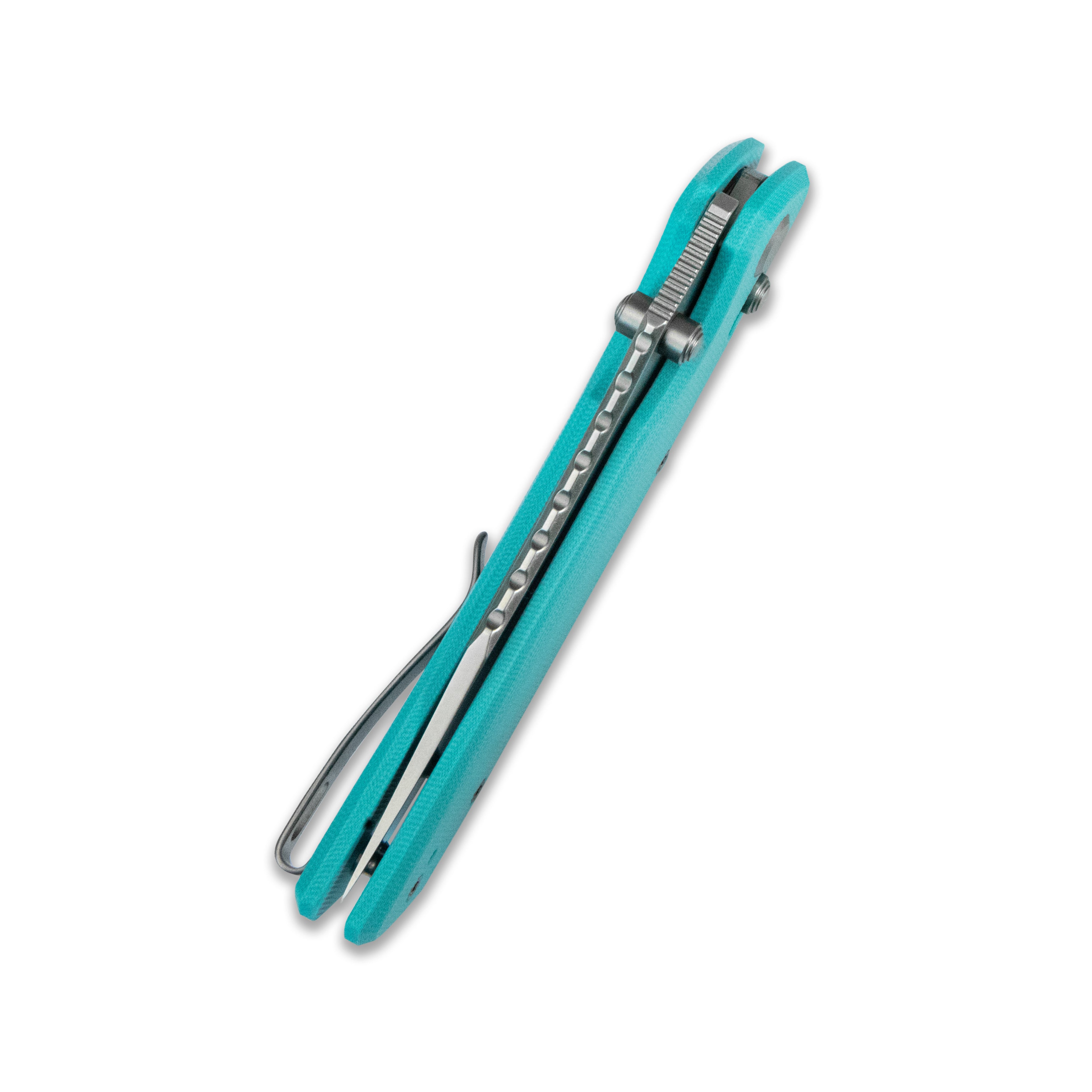 GEO Knife Cirex Crossbar lock Folding Knife Tiffany Blue G10 Handle 3.5" Stonewash Bohler M390 Blade GEO2601B