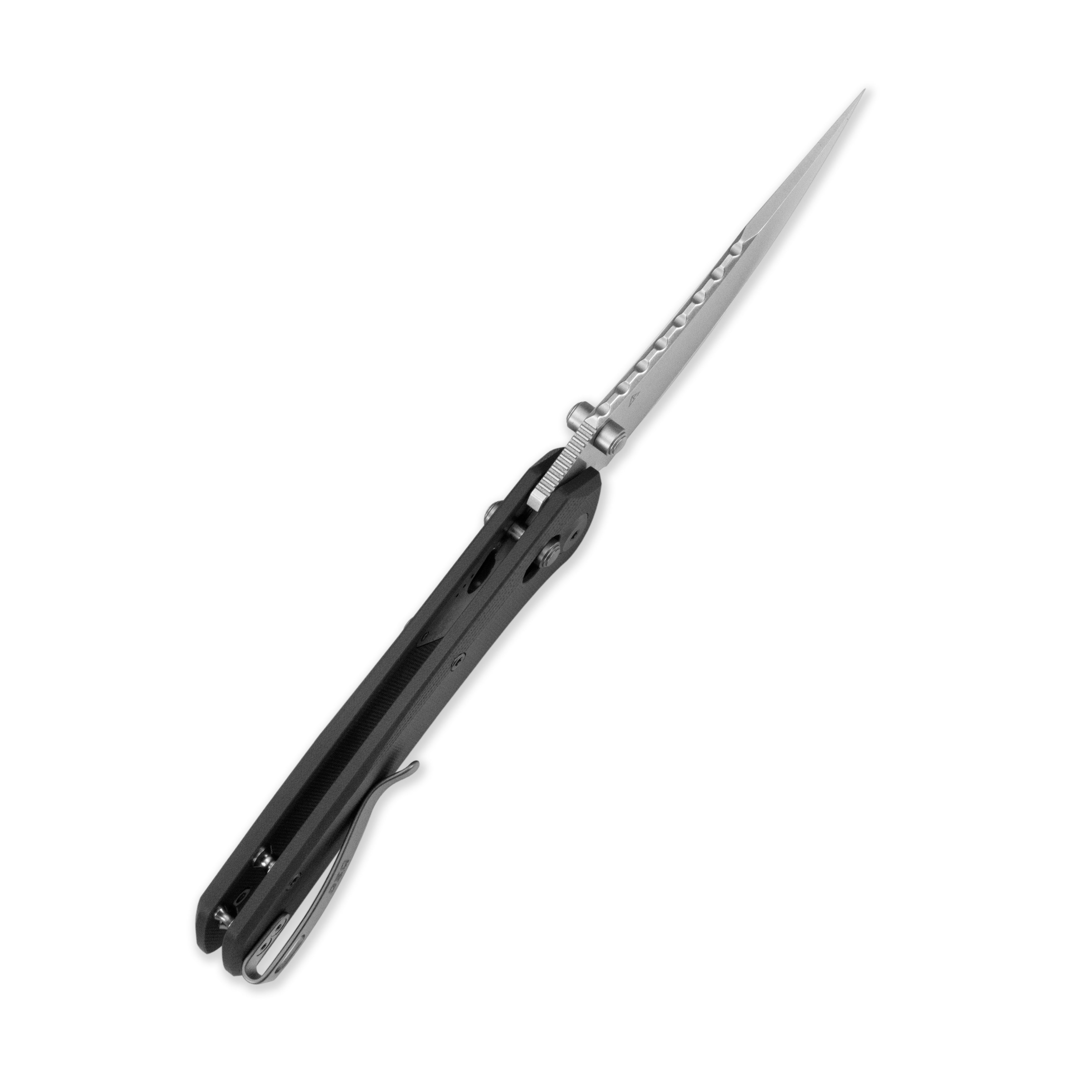 GEO Knife Cirex Crossbar lock Folding Knife Black G10 Handle 3.5" Stonewash Bohler M390 Blade GEO2601A
