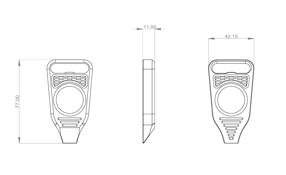 GEO Knife Vector 6AL4V Titanium Material Anodized  Blue Finish Pry-bar GEO2512C
